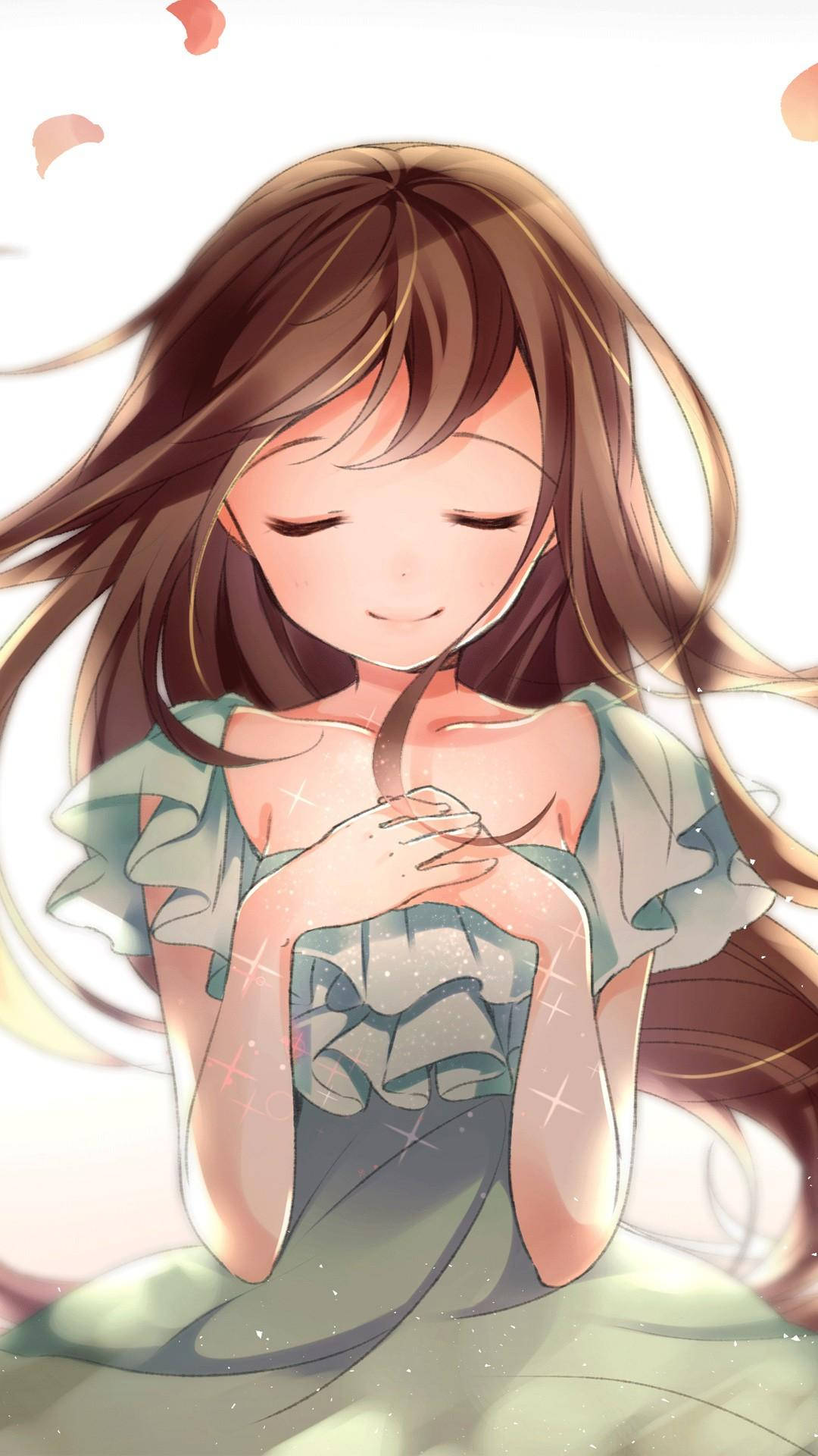 Oulike Anime PFP Wensende Meisie Muurpapier