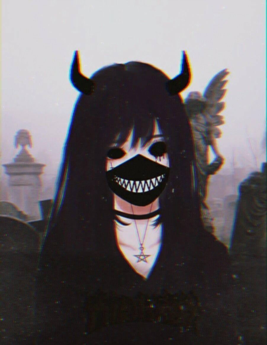 Oulike Anime PFP Gotiese Meisie Muurpapier