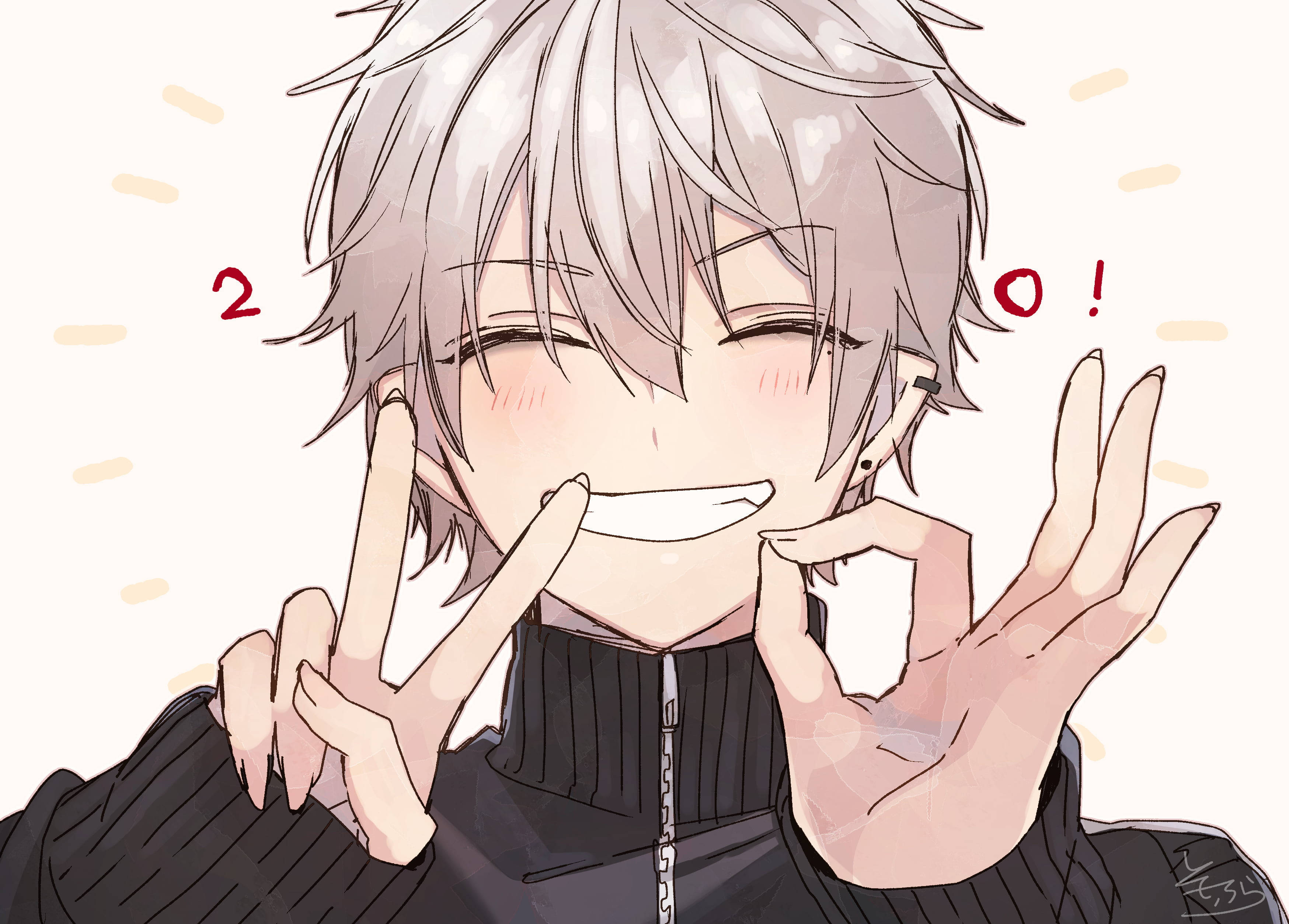 Oulike Anime Seun Wit Hare Muurpapier