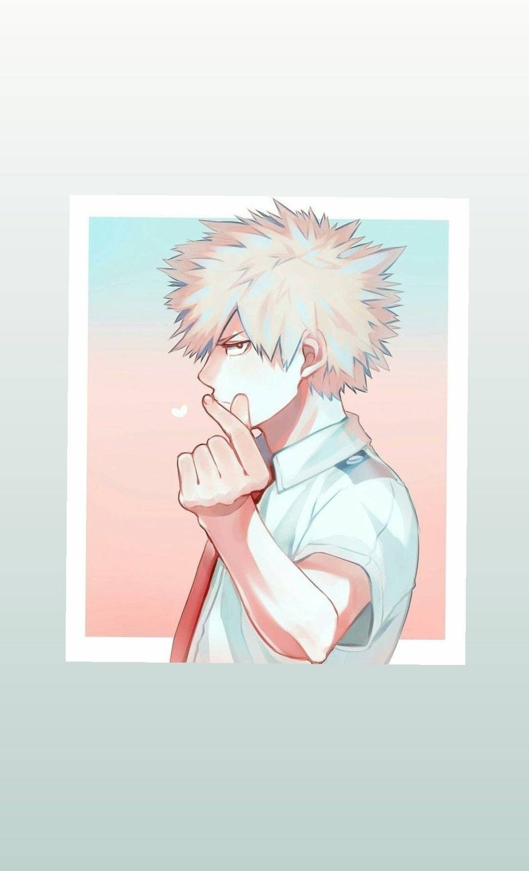 Oulike Bakugo Hart Gebaar Muurpapier