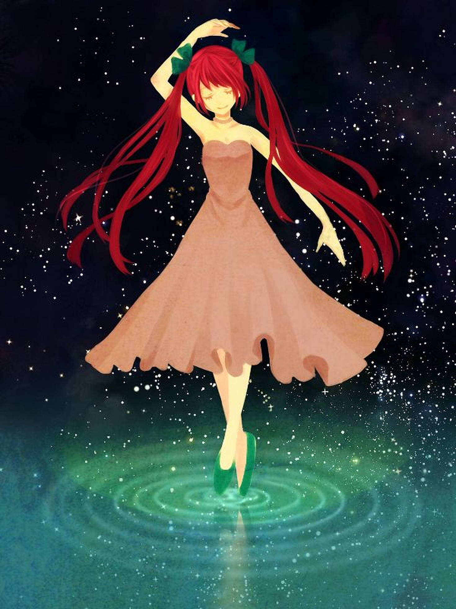 Oulike Ballerina Anime Dans Muurpapier