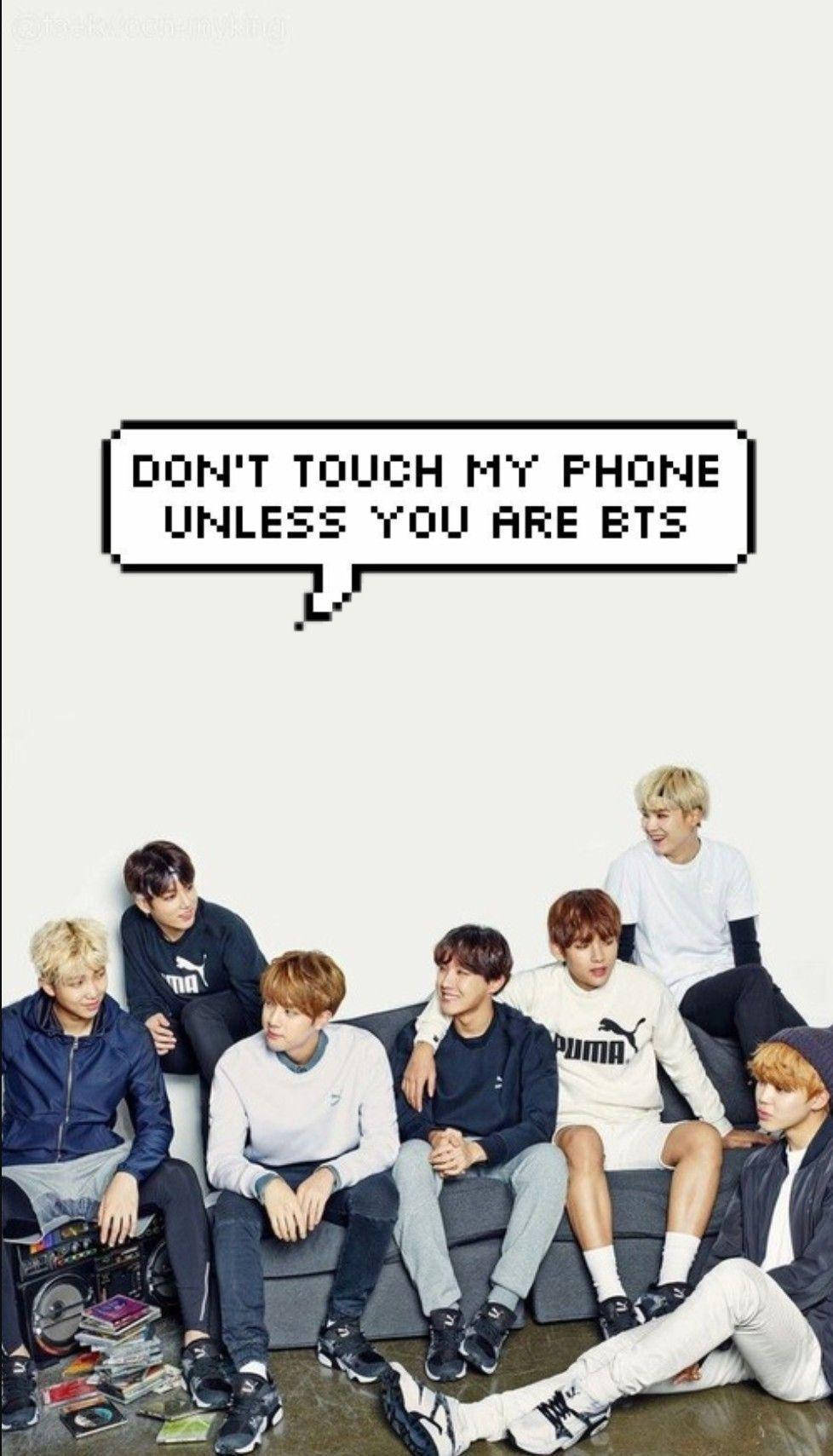 Oulike BTS Spraakborrel Muurpapier
