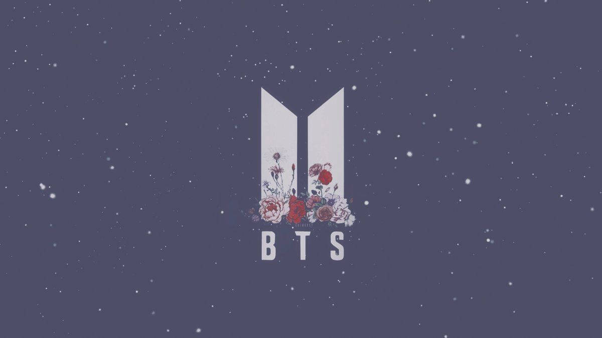 Oulike BTS-tekening-logo Muurpapier