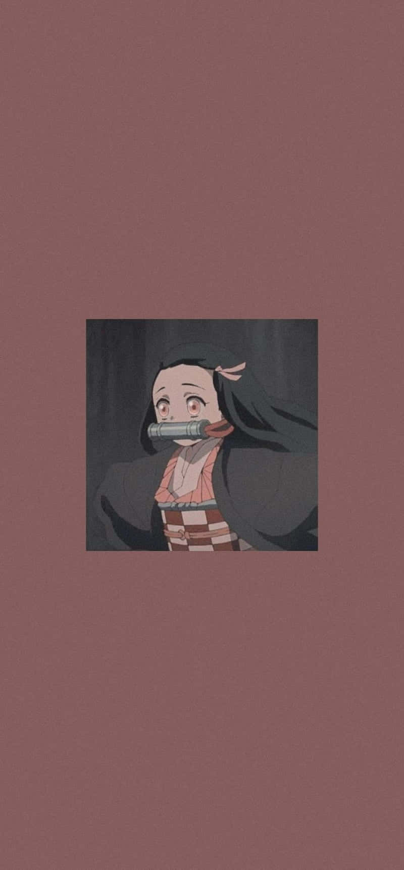 Oulike Demon Slayer Nezuko Kamado Minimalistiese Kuns Muurpapier