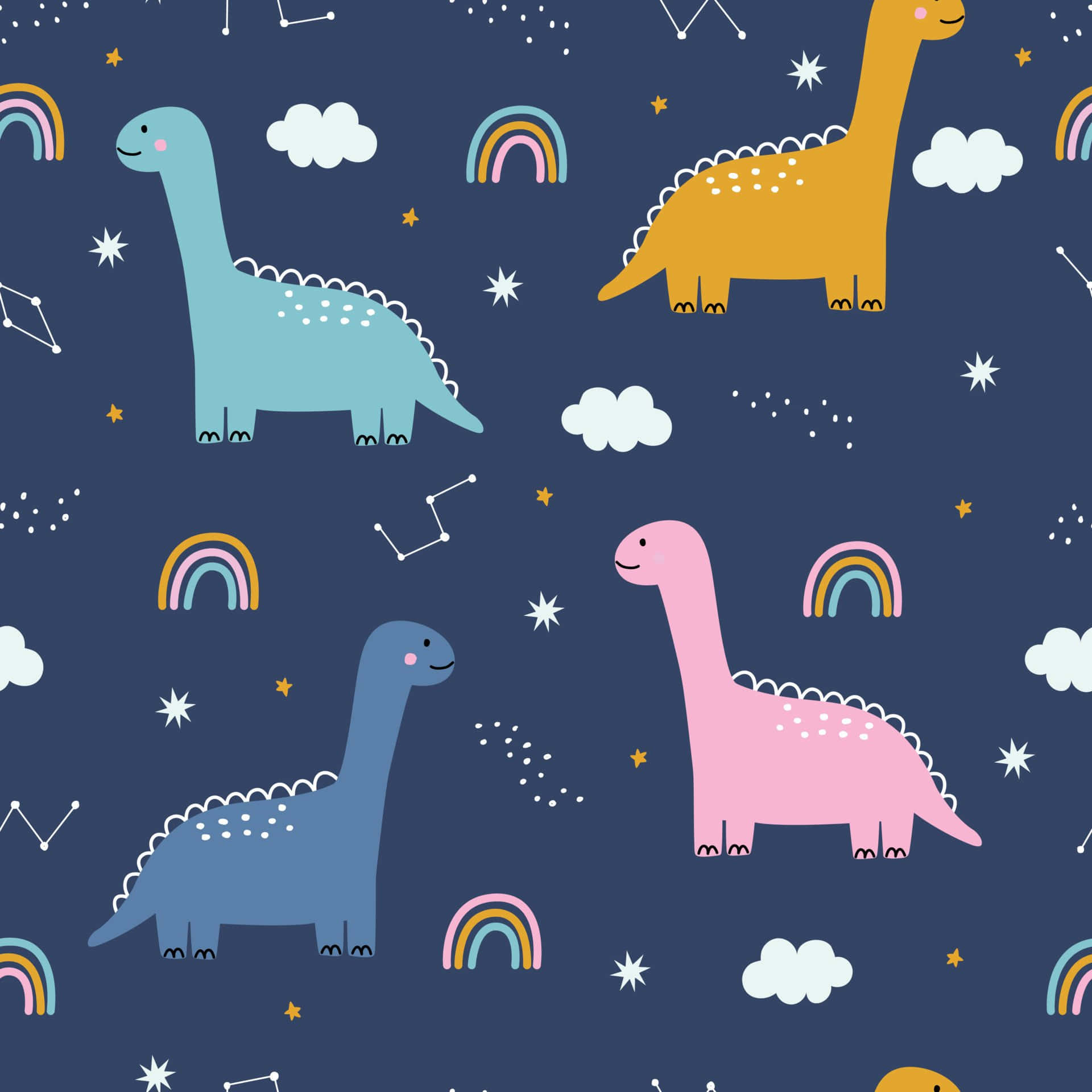 Oulike Dinosourius-strokiesprent-agtergrond Muurpapier