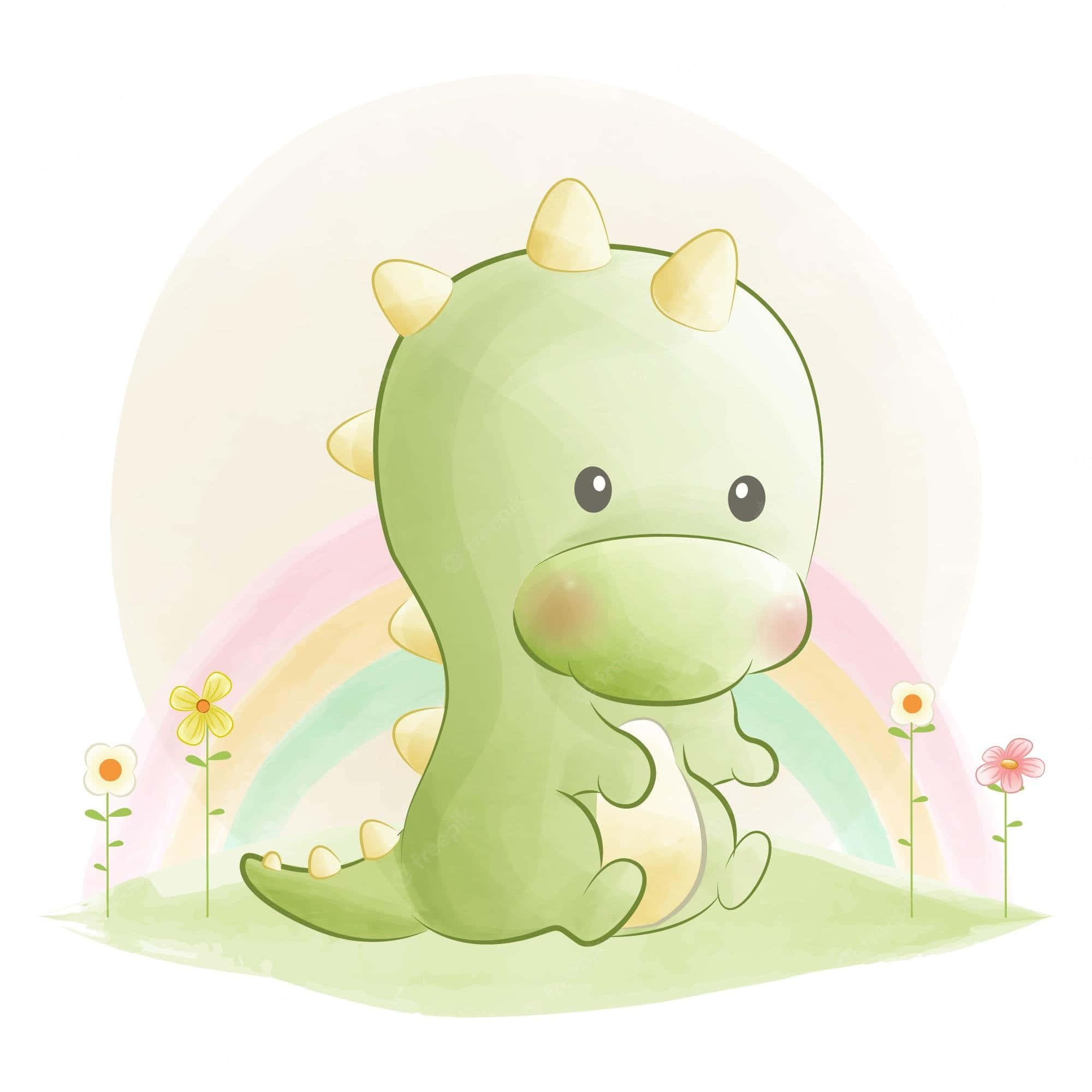Oulike Dinosourus wat in 'n Kleurvolle Woud Ronddwaal Muurpapier