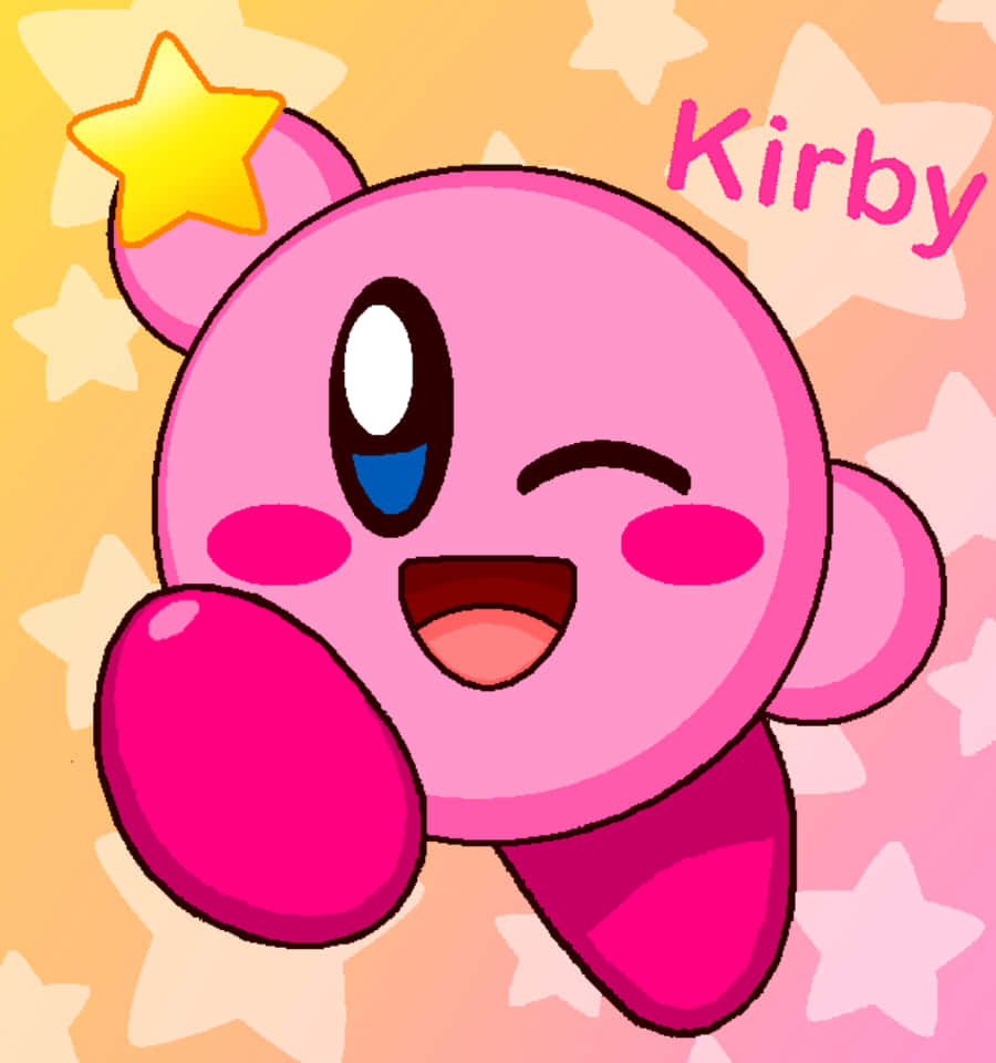 Oulike en aanbiddelike Kirby gereed om jou vriend te wees! Muurpapier