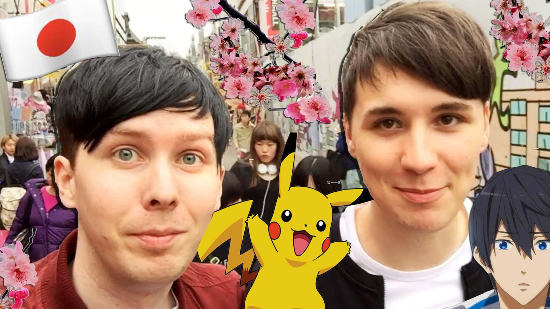 dan en phil — Japan GIF Muurpapier