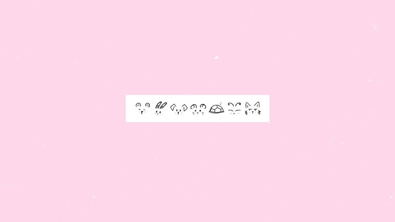 Oulike en Lieflike Pienk Kawaii Agtergrond Muurpapier