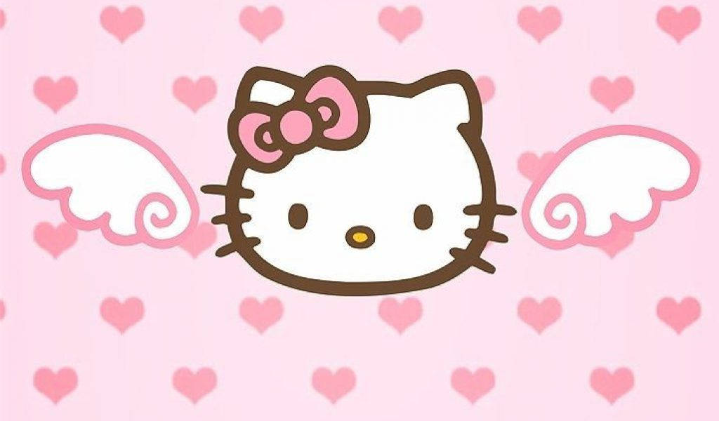 Oulike Engel Hello Kitty Estetiese Muurpapier