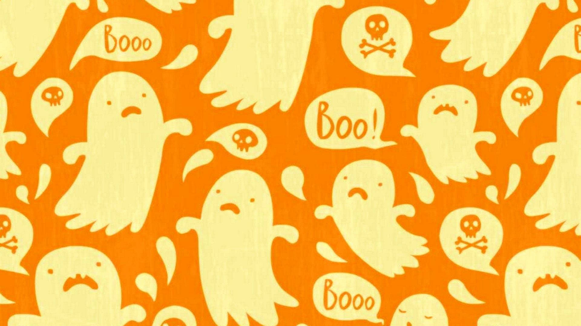 Oulike Estetiese Halloween Spoke Muurpapier