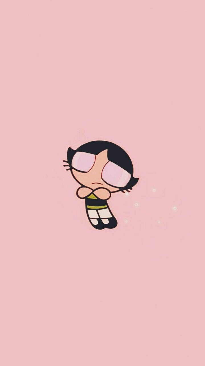 Oulike Estetiese Spotprent Powerpuff Girl Botterkop Muurpapier