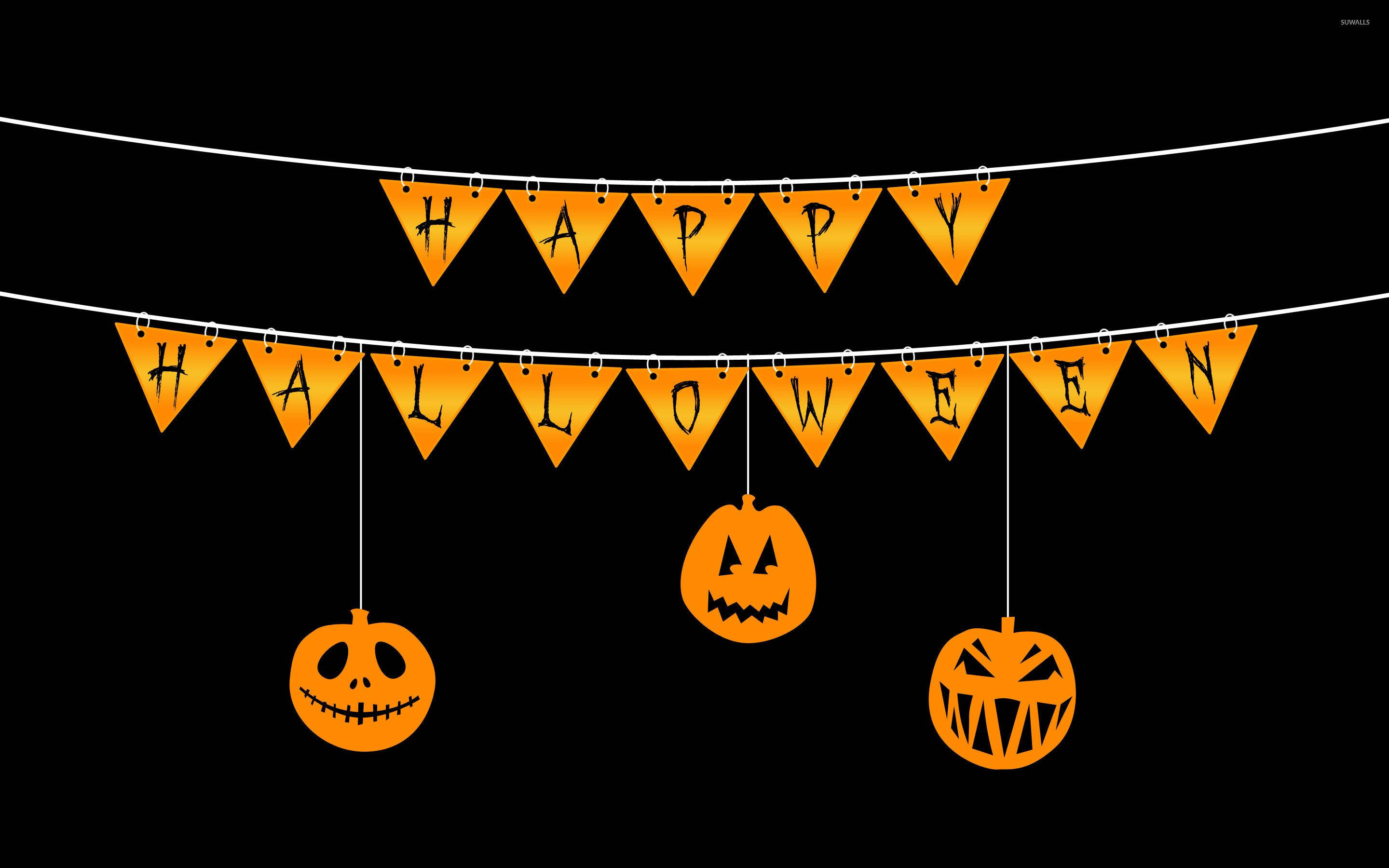 Oulike Estetiese Halloween Versierwimpels Muurpapier