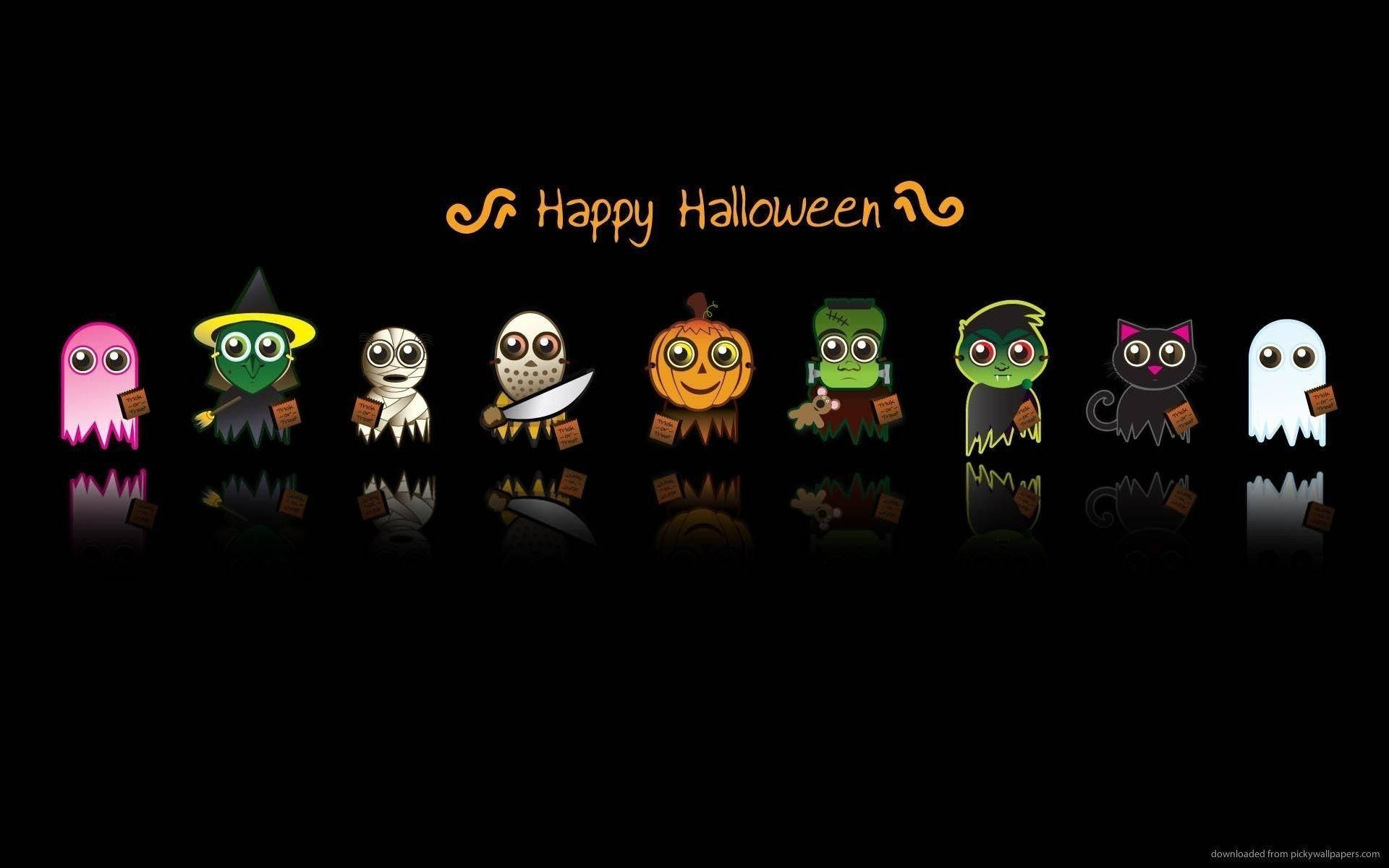 Oulike Estetiese Halloween Gewilde Ikonen Muurpapier