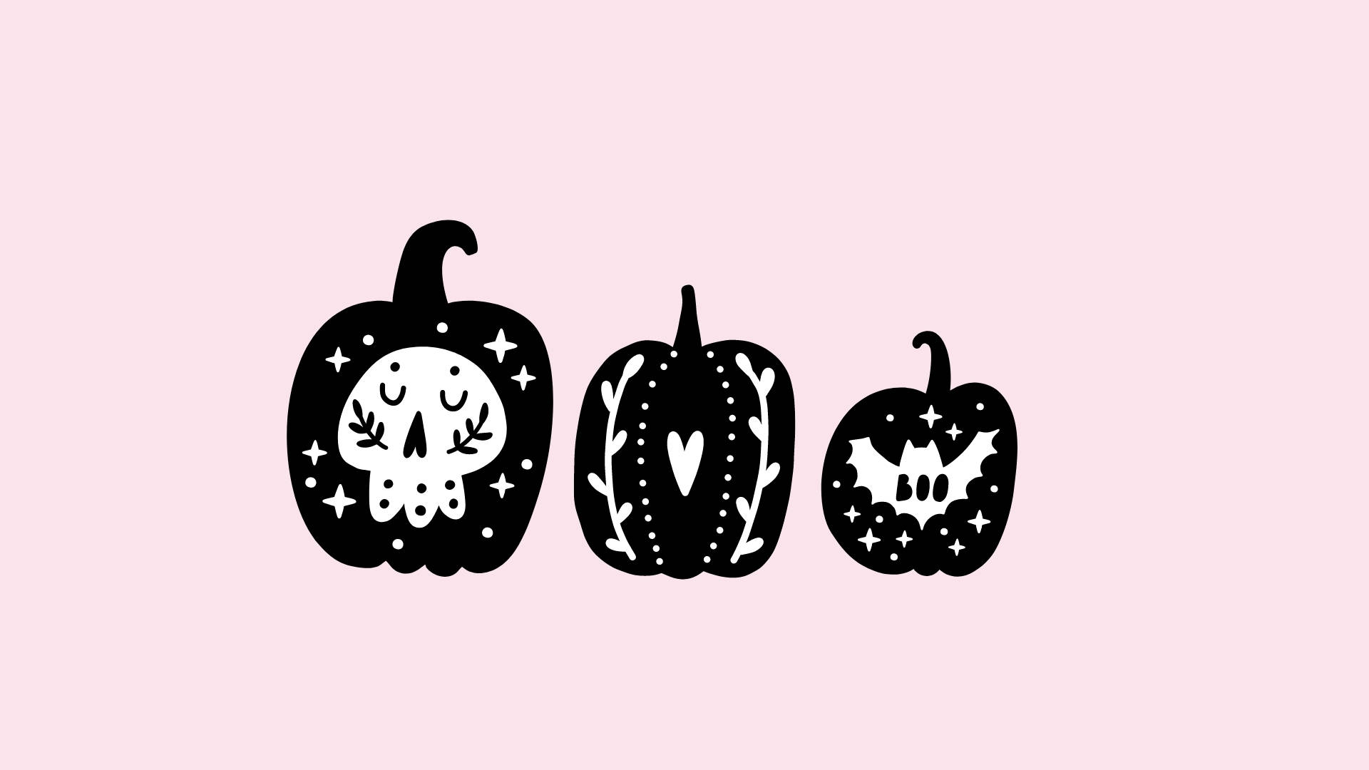 Oulike Estetiese Halloween Pampoene Muurpapier