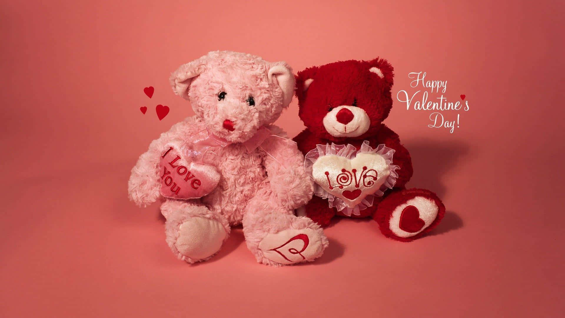 Oulike Gelukkige Valentynsdag Beertjies Muurpapier