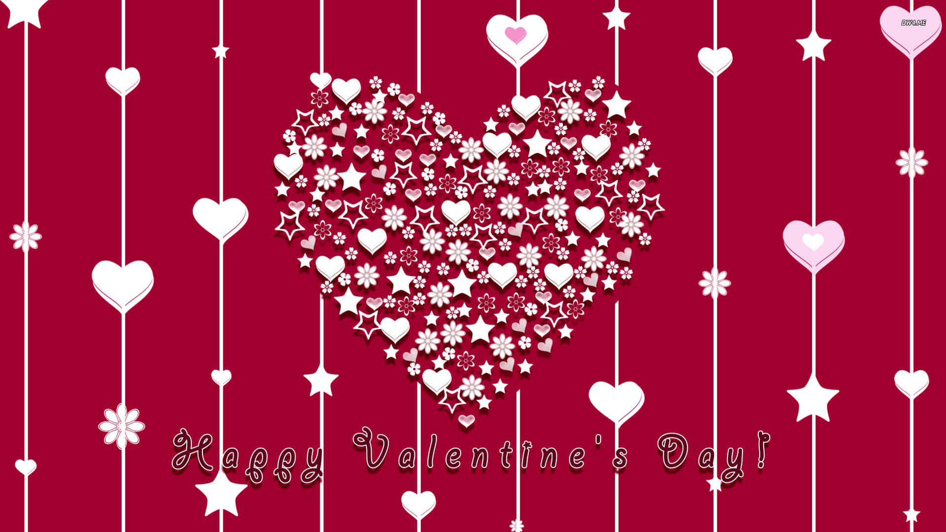 Oulike Gelukkige Valentynsdag Hart Estetika Muurpapier