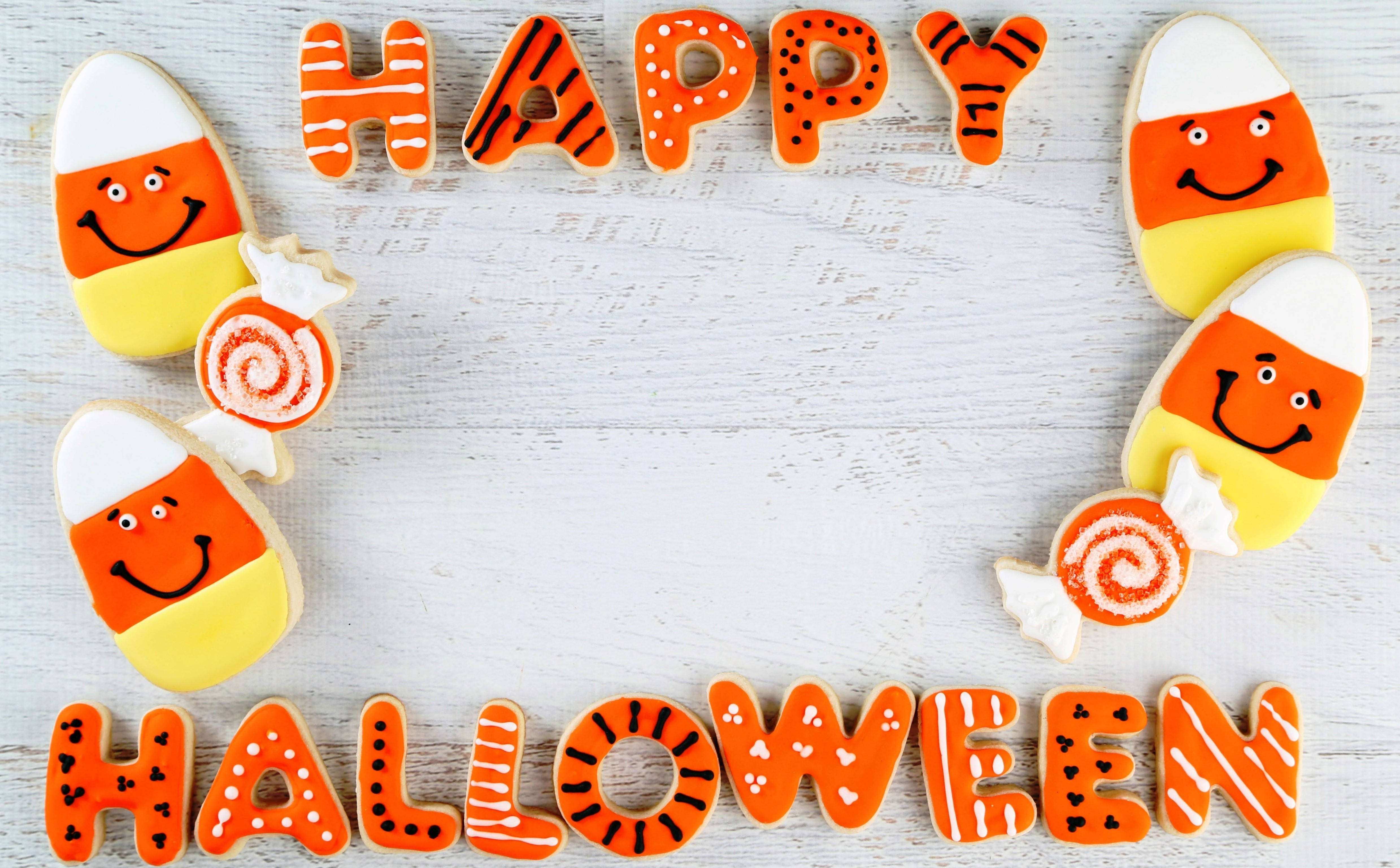 Oulike Halloween Groetkoekies Muurpapier