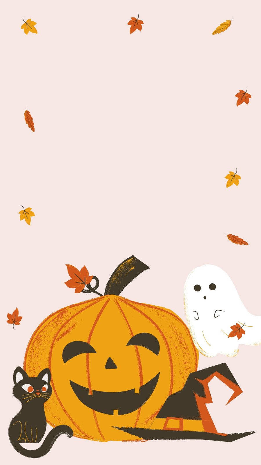 Oulike Halloween-foonsimbole Muurpapier