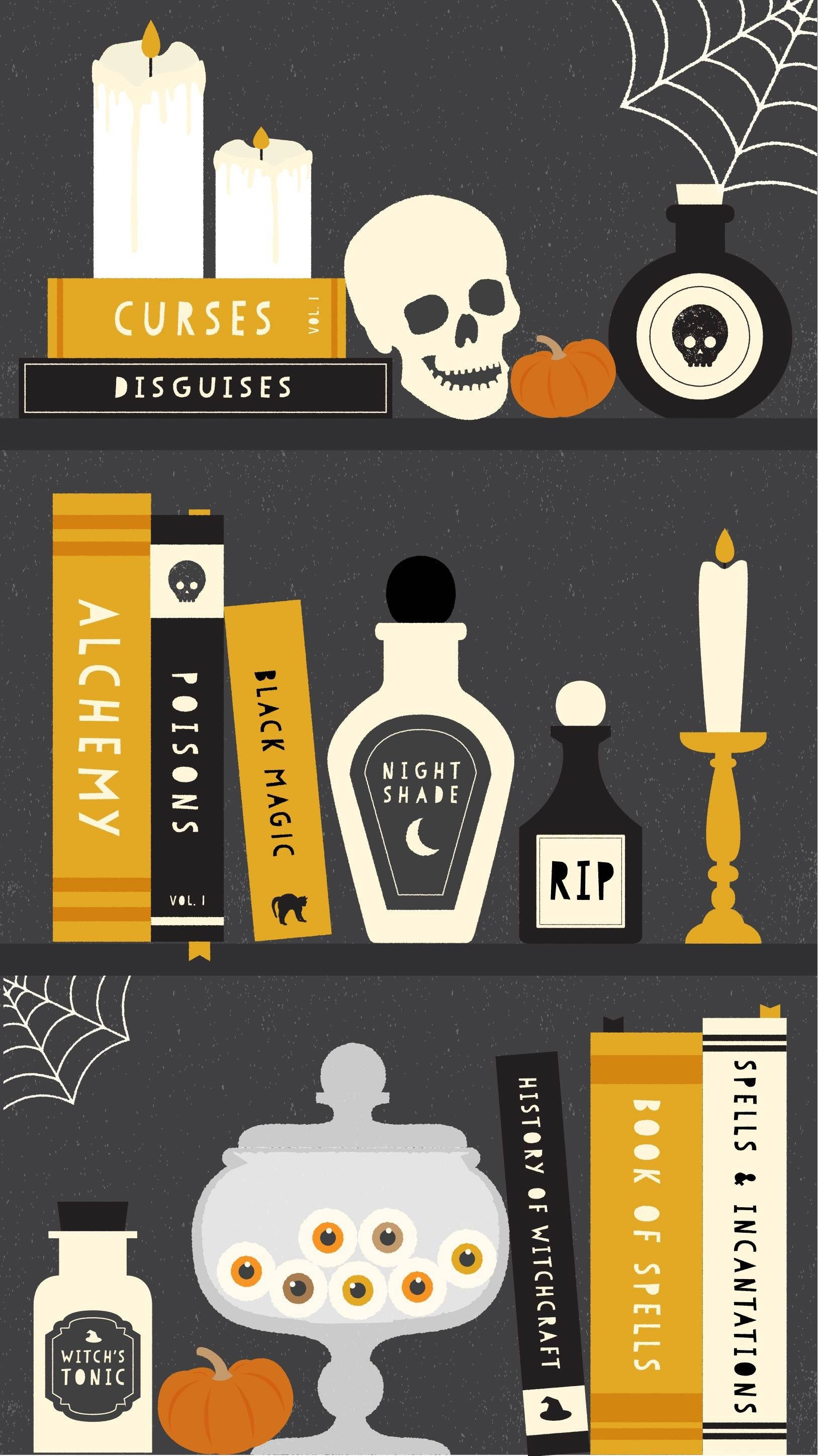 Oulike Halloween iPhone Spookkas Muurpapier