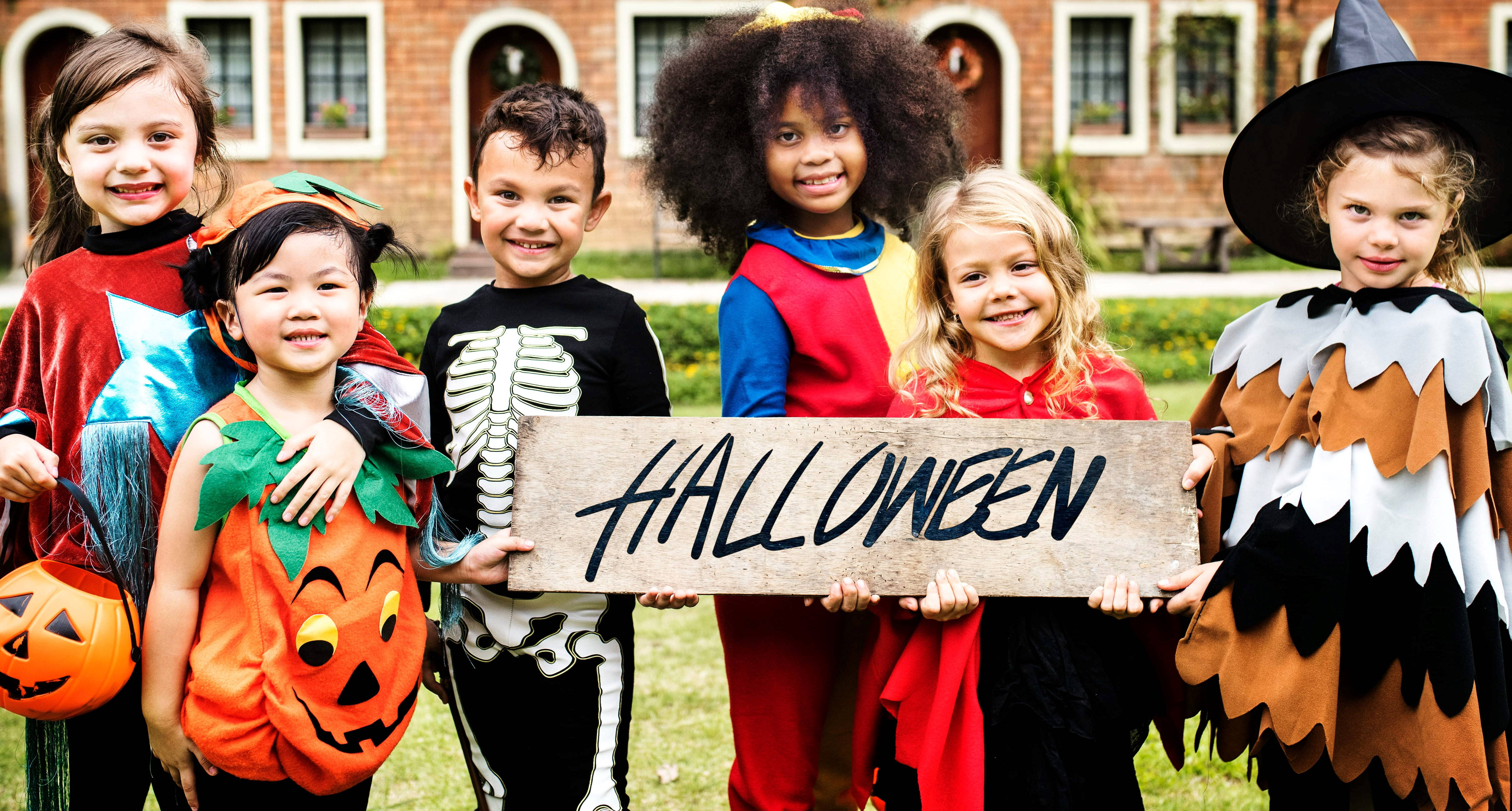 Oulike Halloween-kinderkostuums Muurpapier