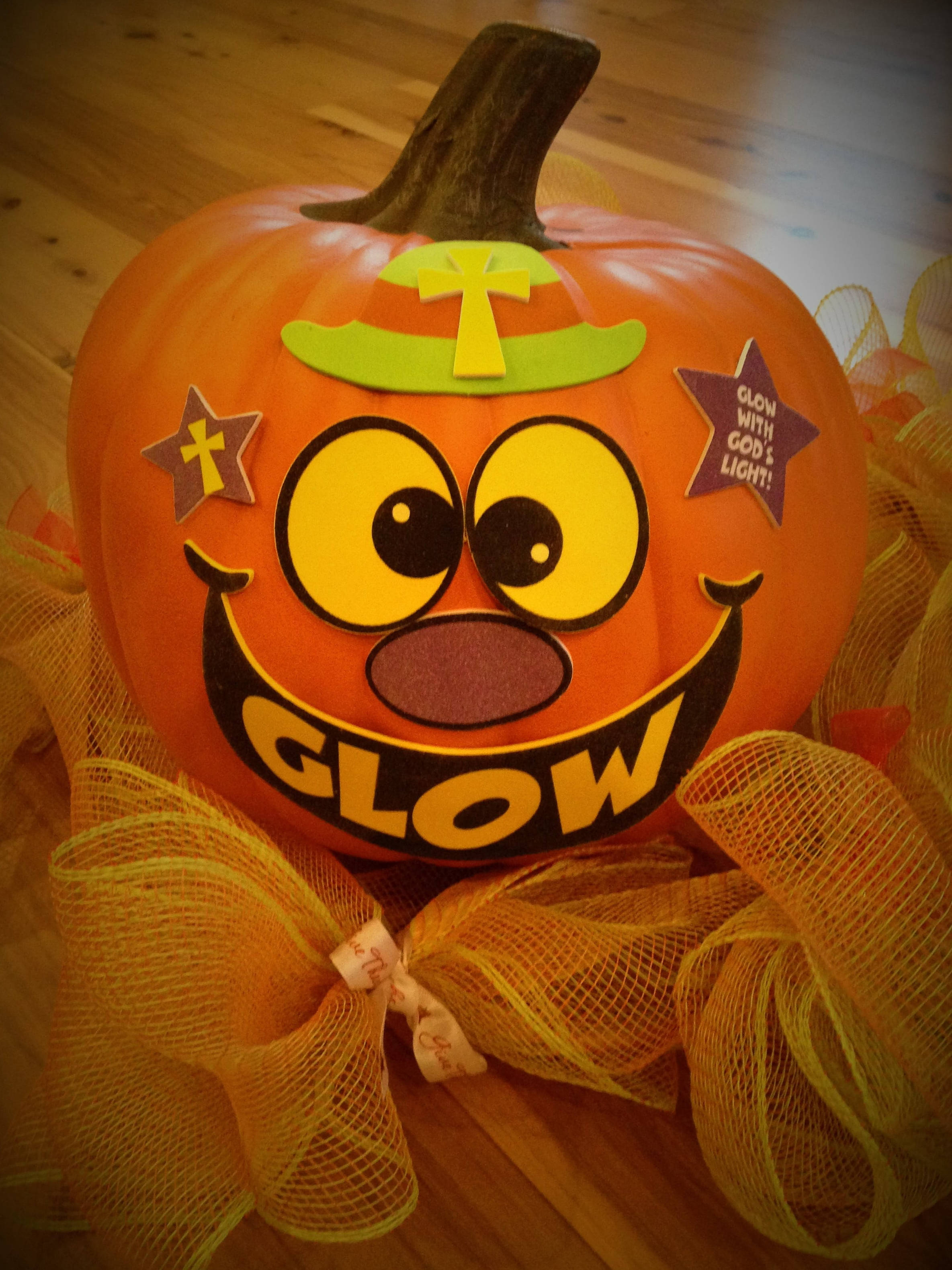 Oulike Halloween Christelike Pampoen Muurpapier