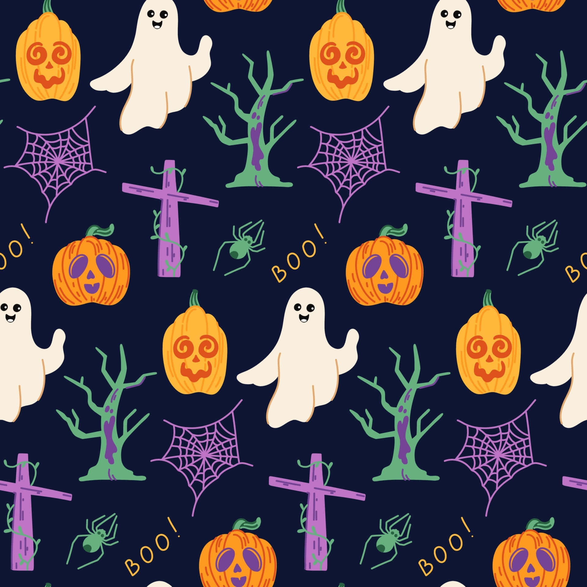 Oulike Halloween Agtergrond Muurpapier