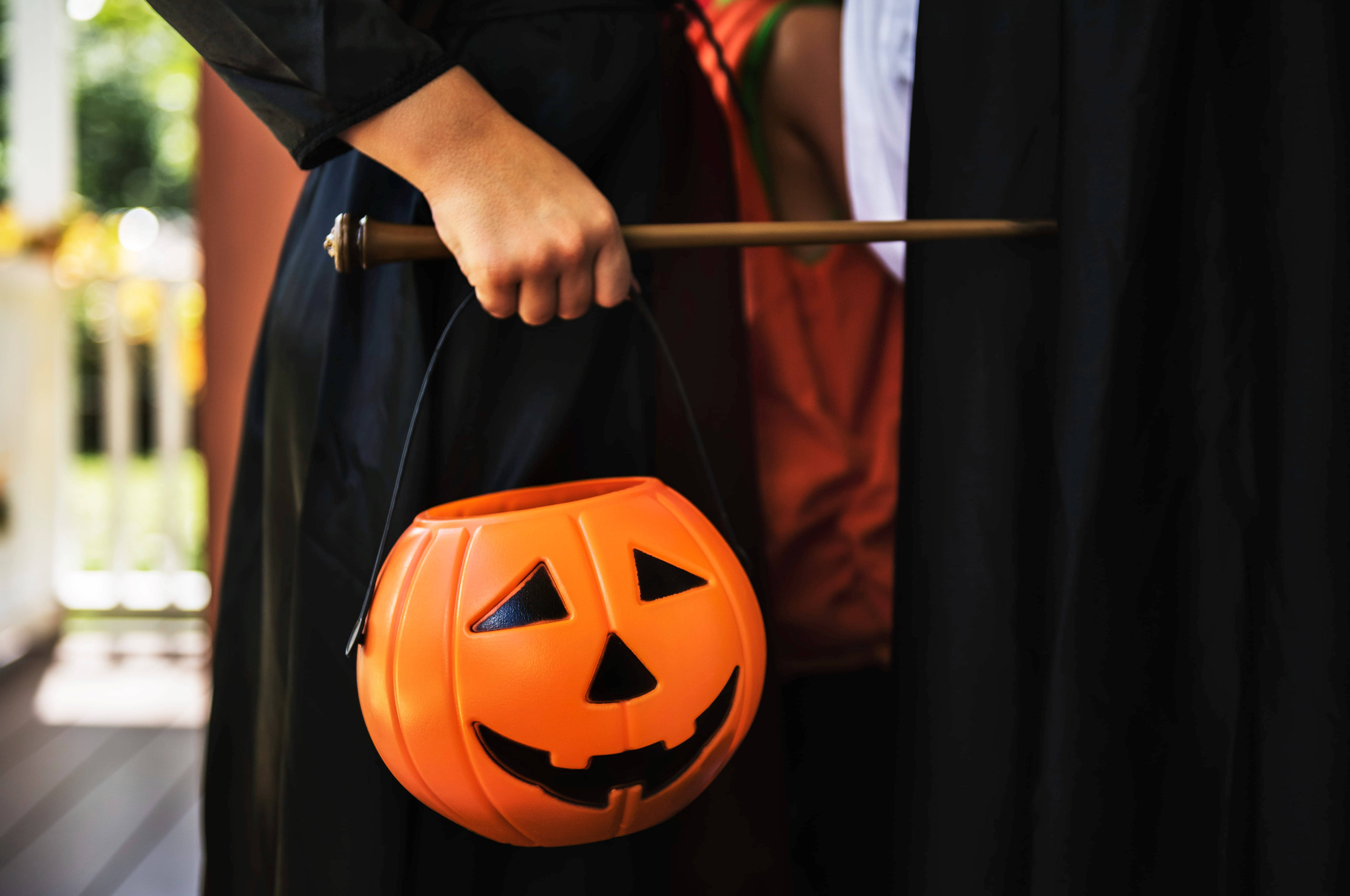 Oulike Halloween Jack O' Lantern-mandjie Muurpapier