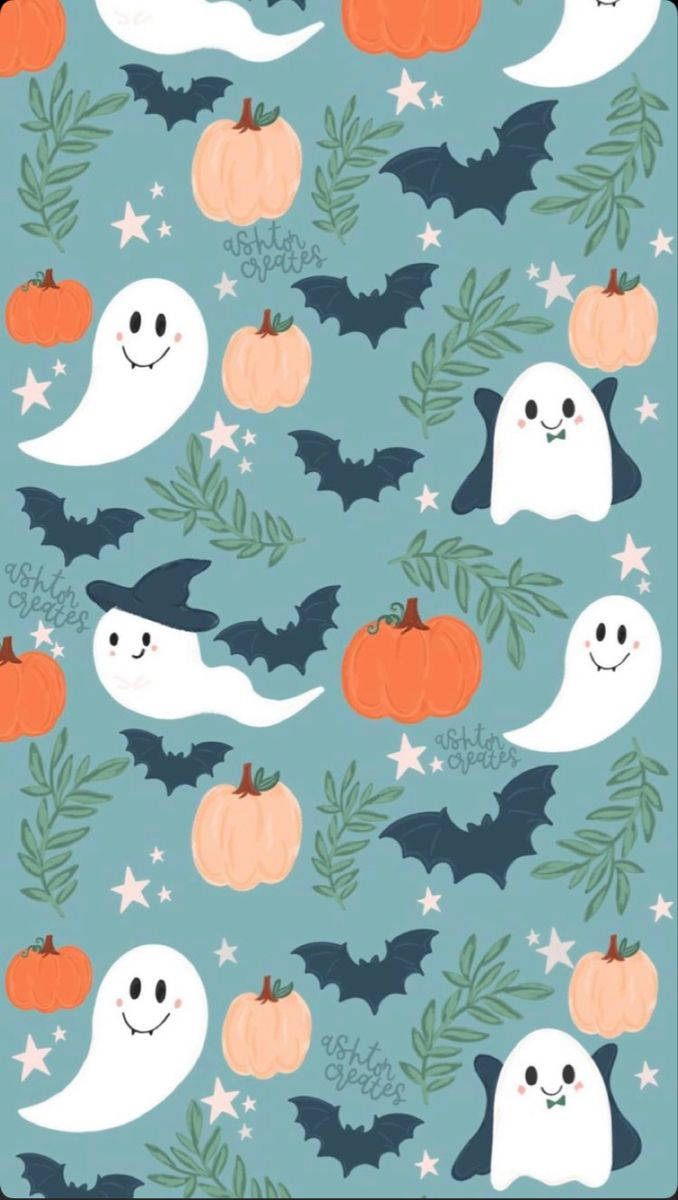 Oulike Halloween iPhone Verskrikkende Simbole Muurpapier