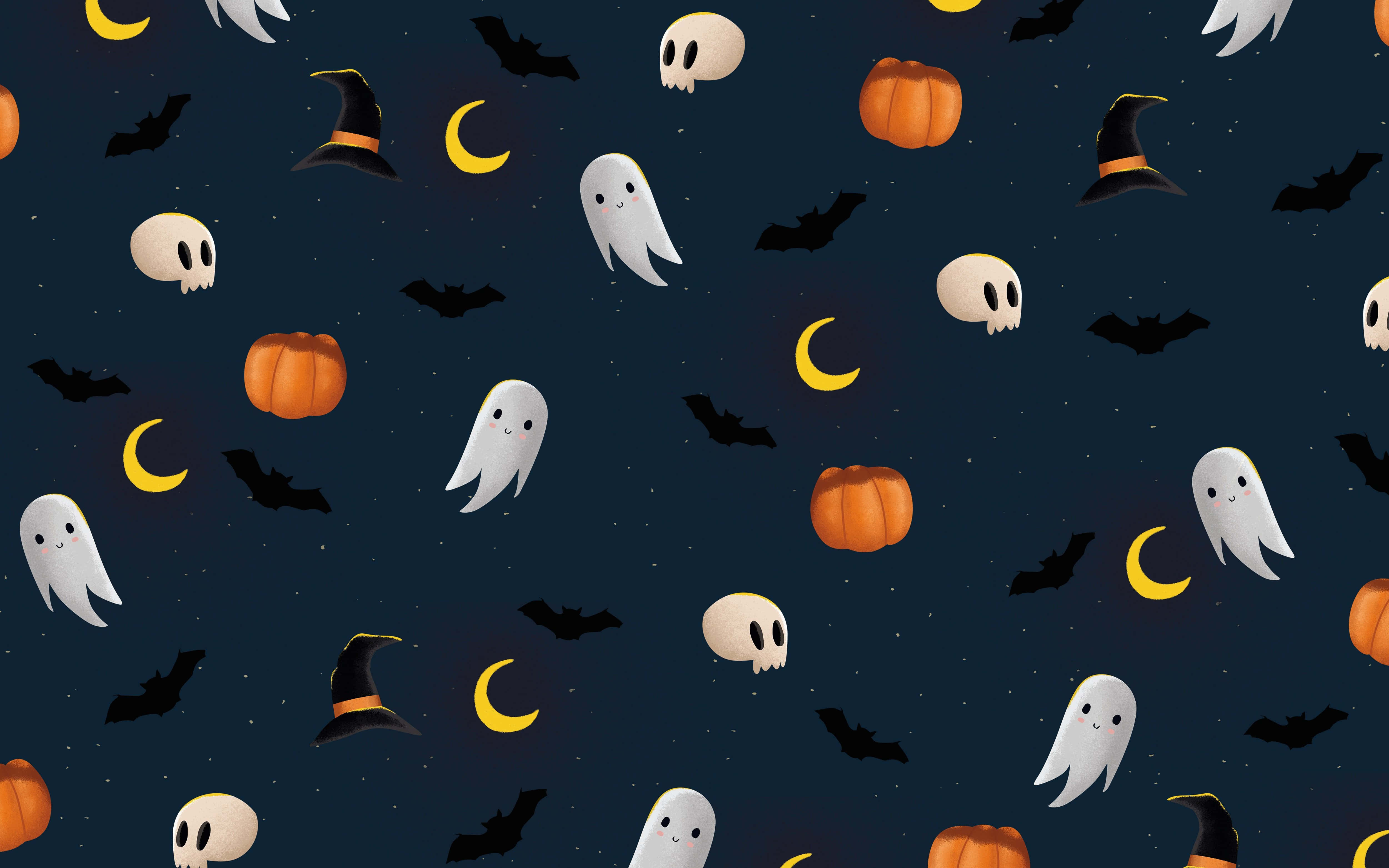 Oulike Halloween Agtergrond Muurpapier
