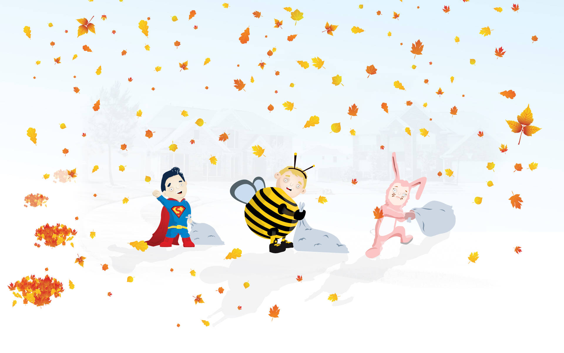 Oulike Herfs Kinders Halloween Muurpapier