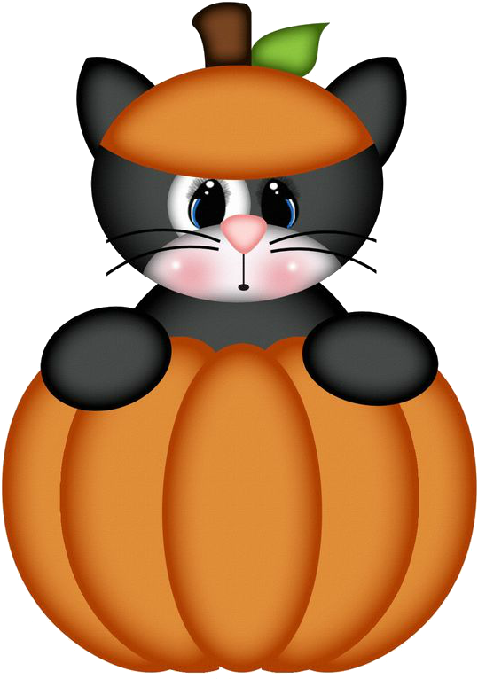 Oulike Kat Pampoenkostuum Halloween Muurpapier
