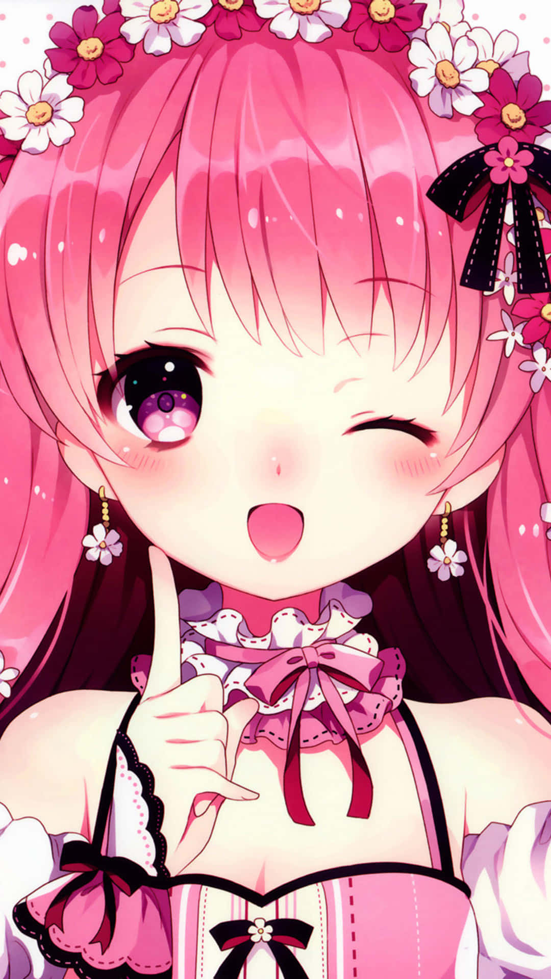 Oulike Kawaii Anime Meisie iPhone Skerm Muurpapier
