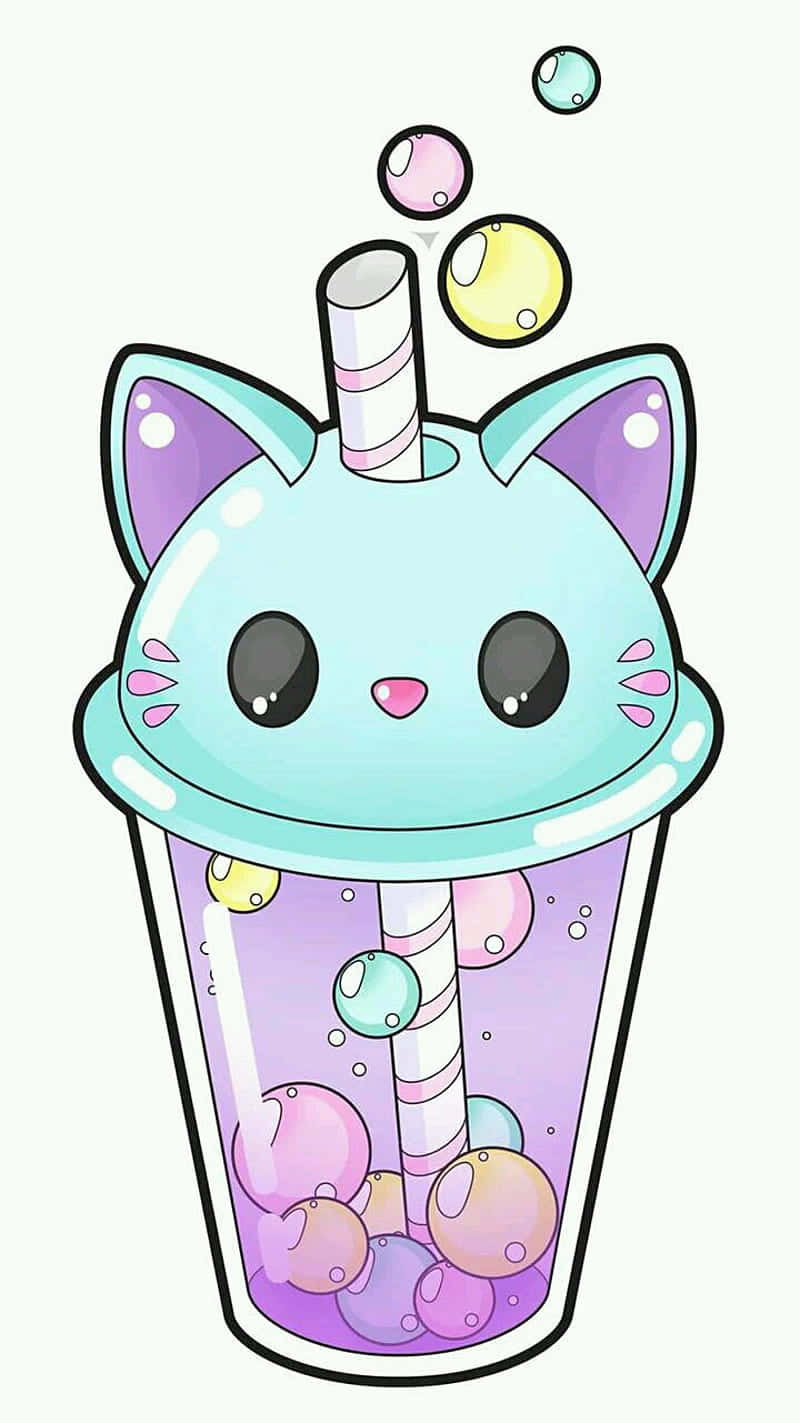 Oulike Kawaii Katbeker Muurpapier