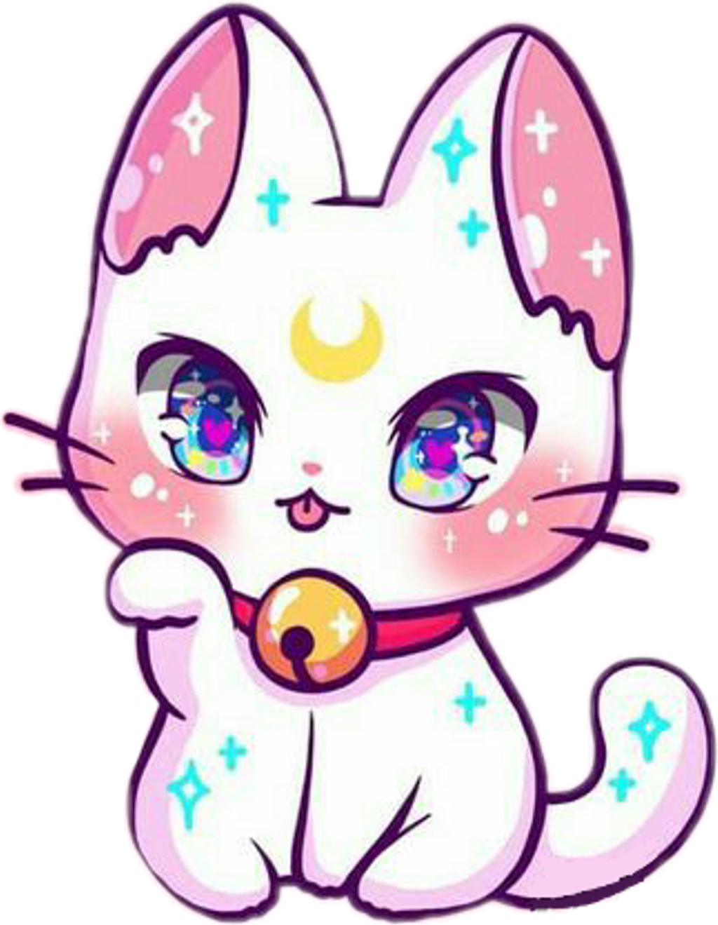 Oulike Kawaii Kat Spotprent Muurpapier