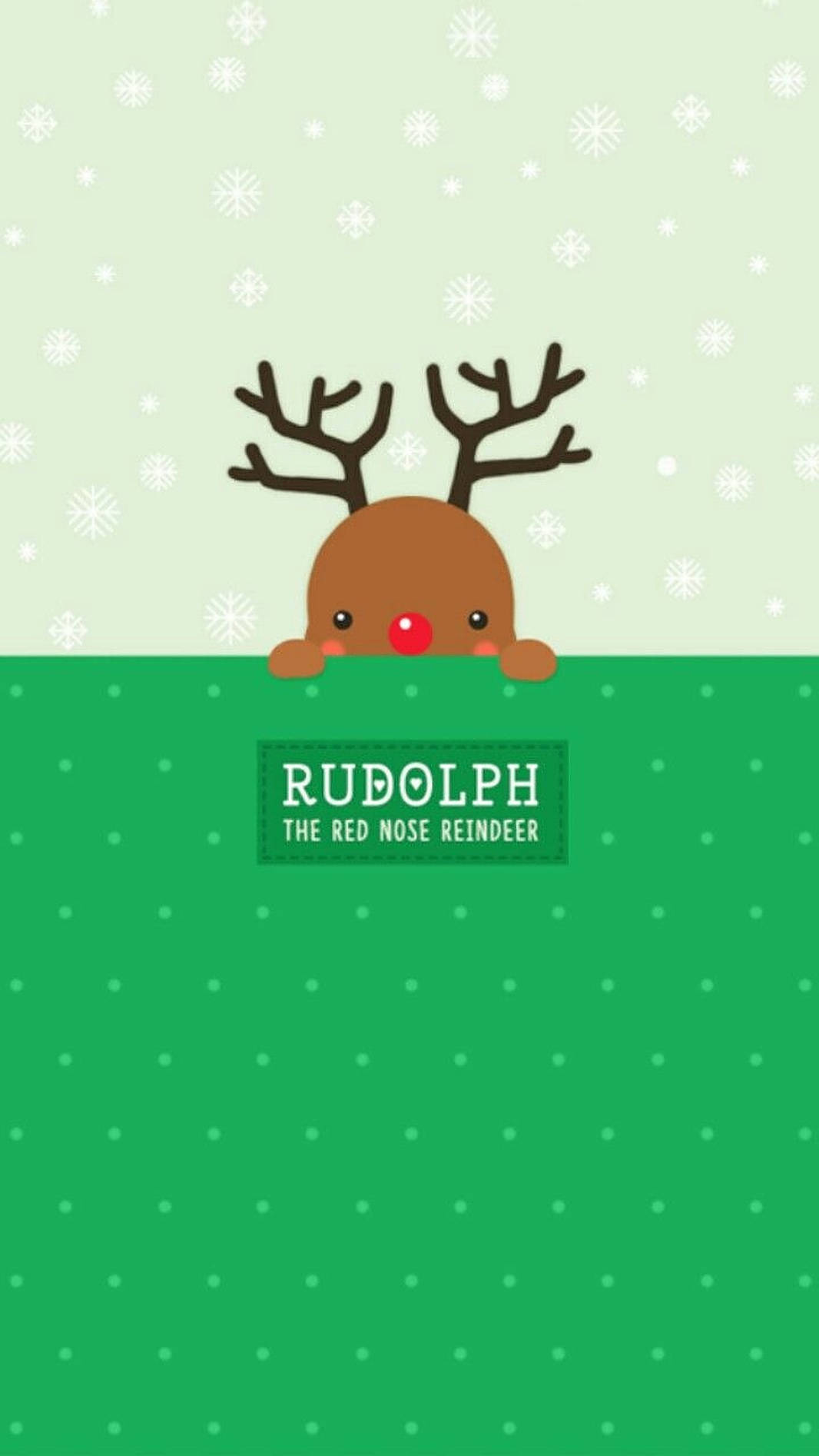 Oulike Kersfees Rudolf die Rendier Muurpapier