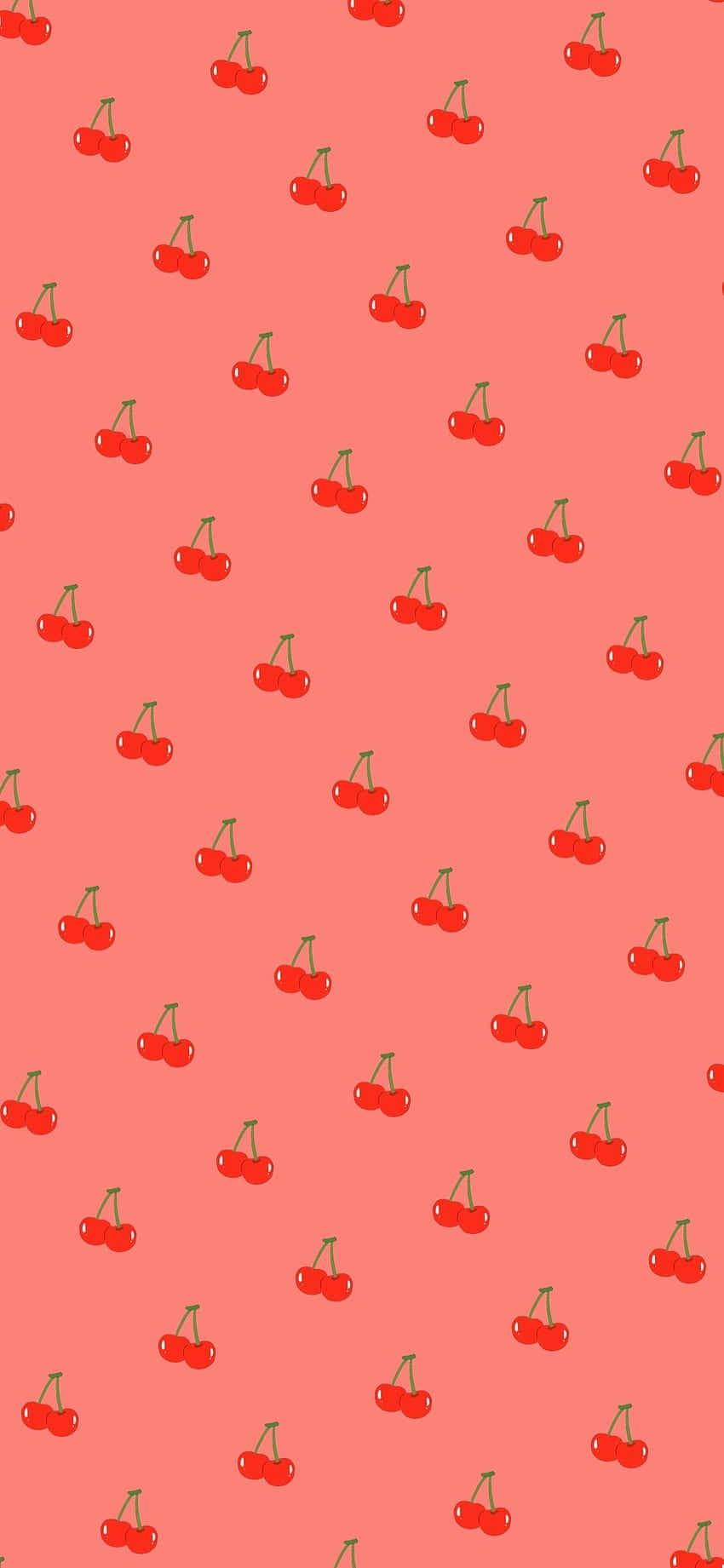 Oulike Kersies met Glansende Rooi Oppervlak Muurpapier