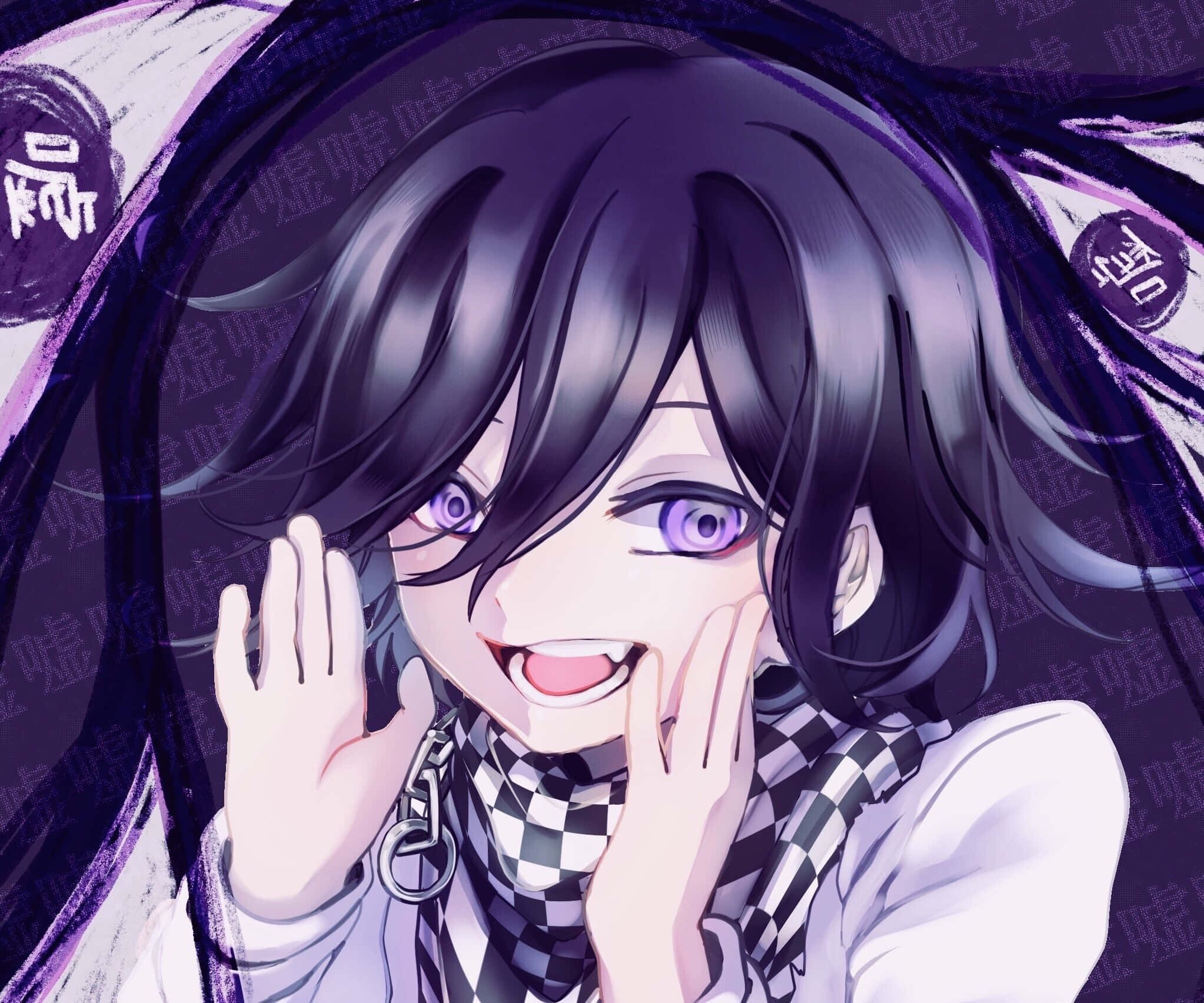 Oulike Kokichi Oma Danganronpa PFP Muurpapier