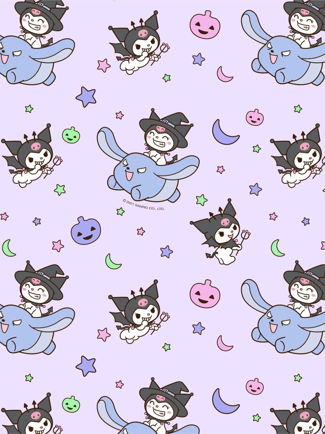 Oulike Kuromi Patroon Agtergrond Muurpapier
