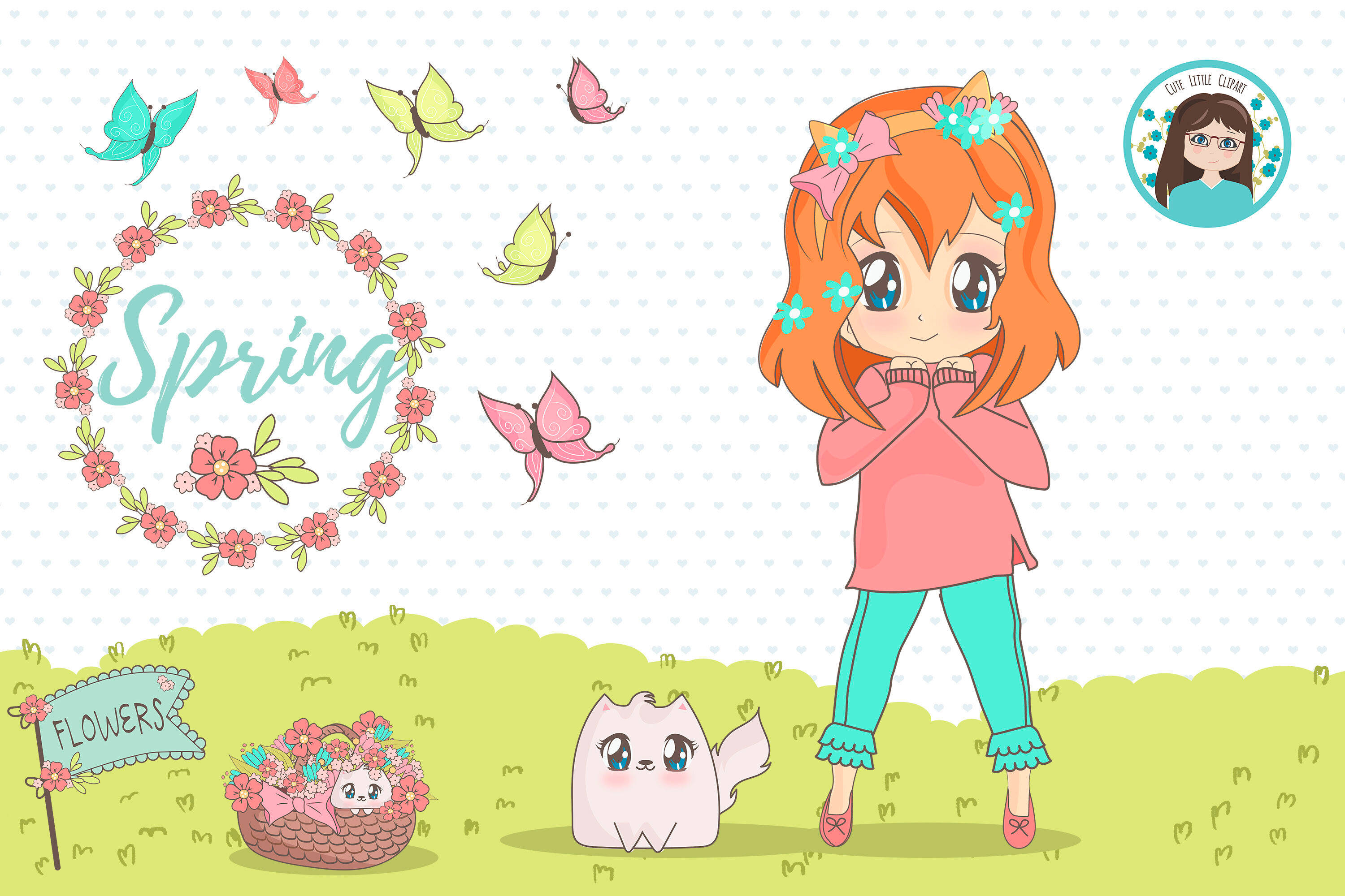 Oulike Lente Spotprent Kuns Muurpapier