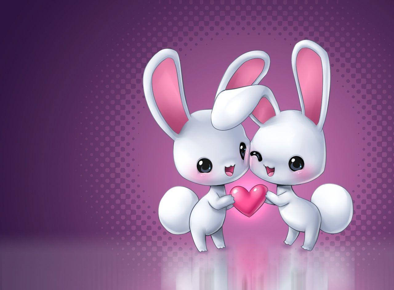Oulike Liefde Hasies Muurpapier