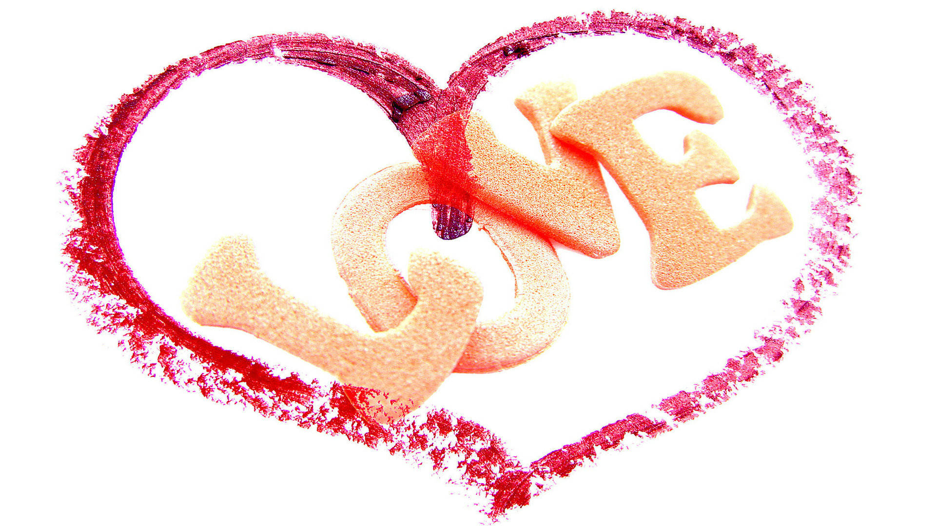 Oulike Liefde Rooi Hart Muurpapier