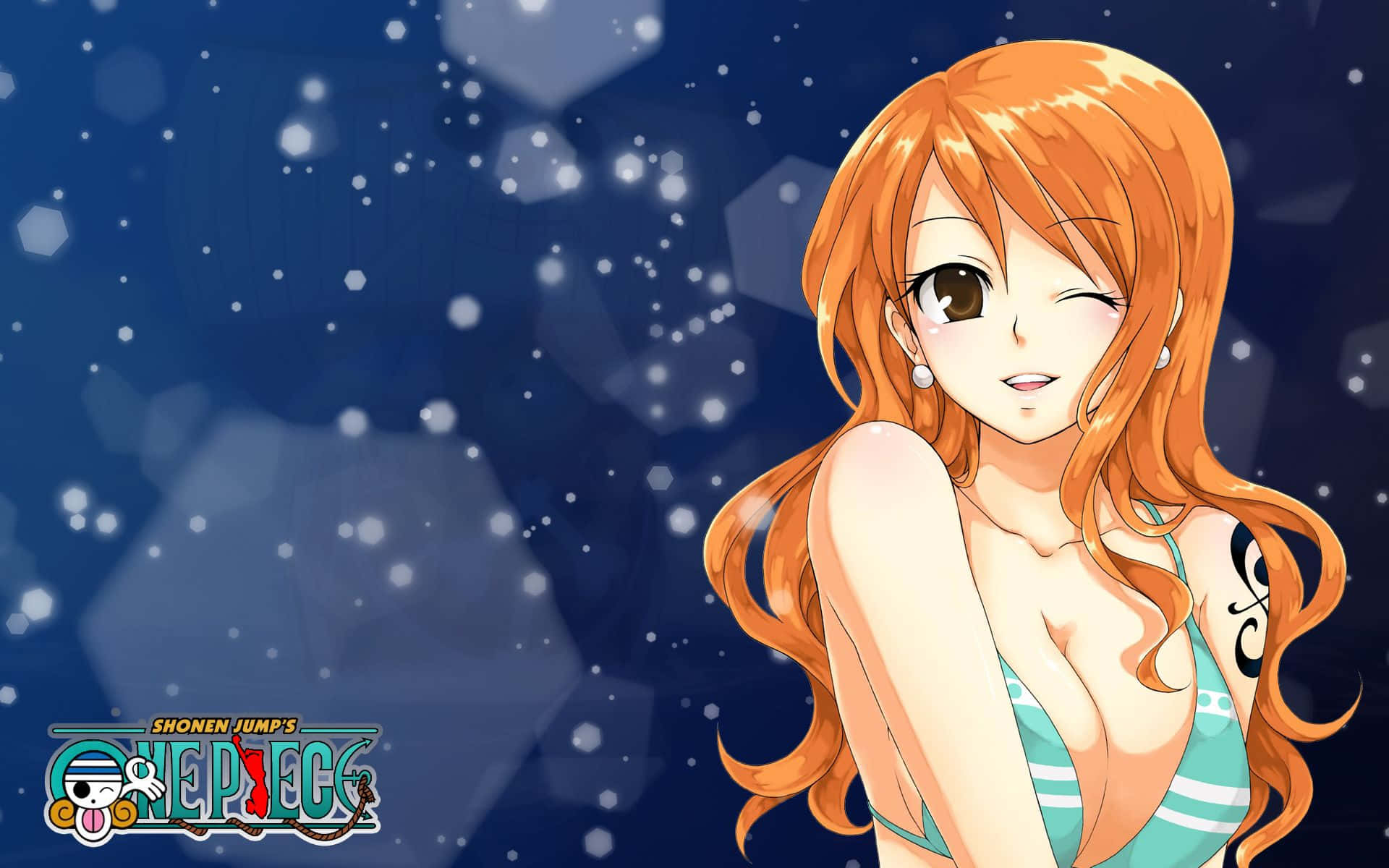 Oulike Meisie Nami One Piece Muurpapier