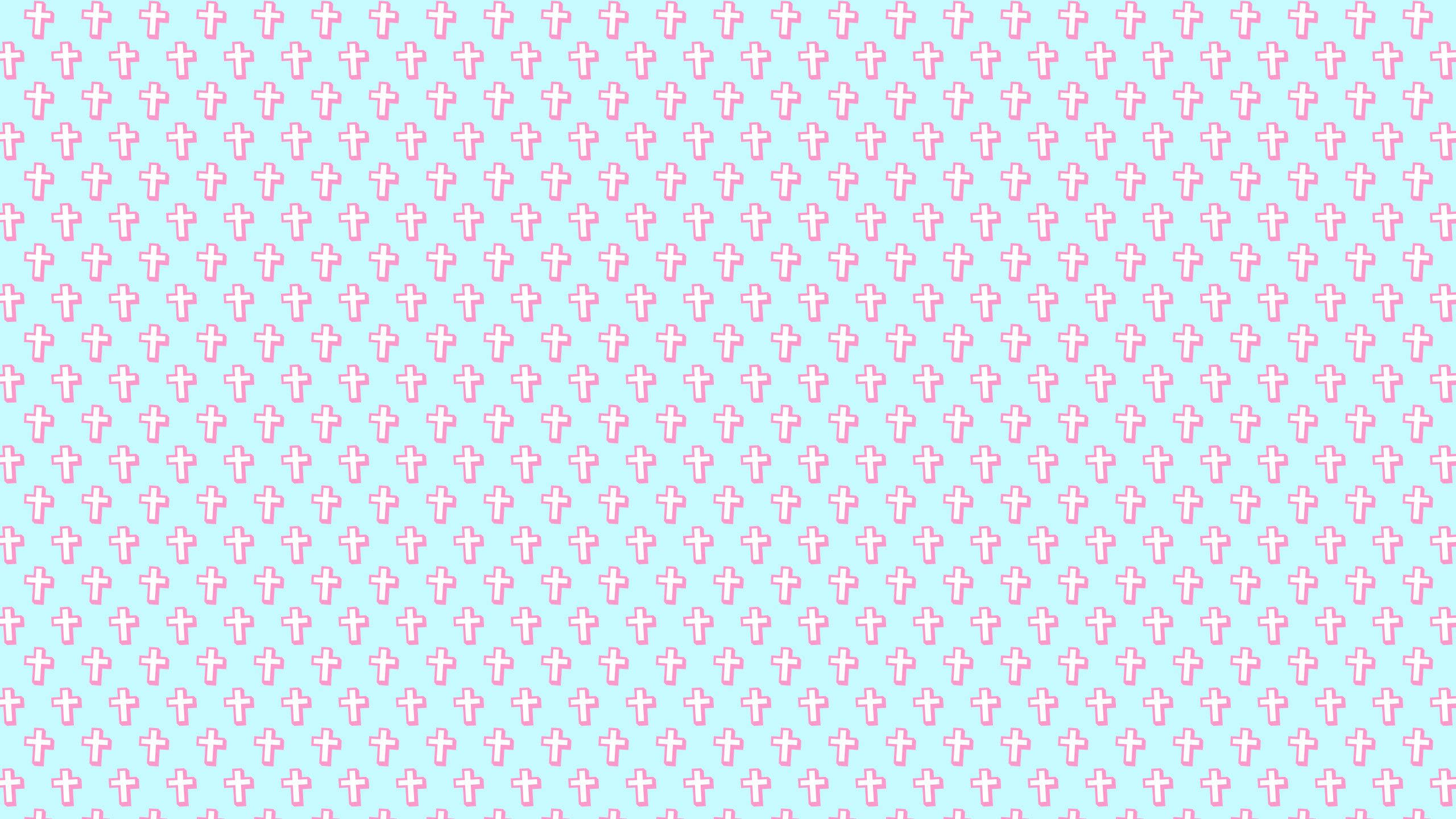 Oulike Meisieskruispatroon Muurpapier