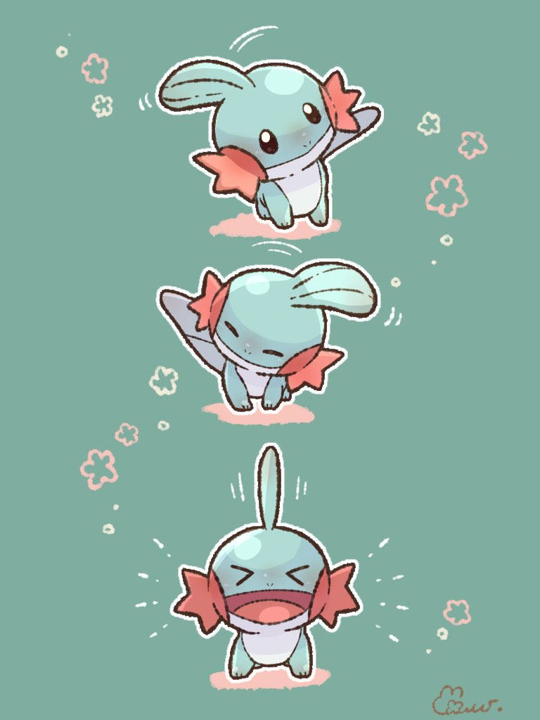 Oulike Mudkip-kuns Muurpapier