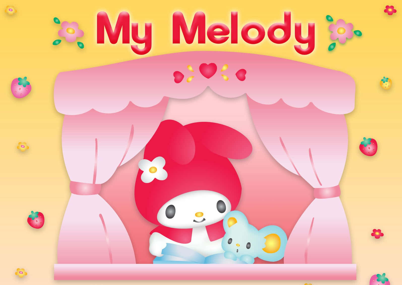 Oulike My Melody En Flat Die Muis Muurpapier