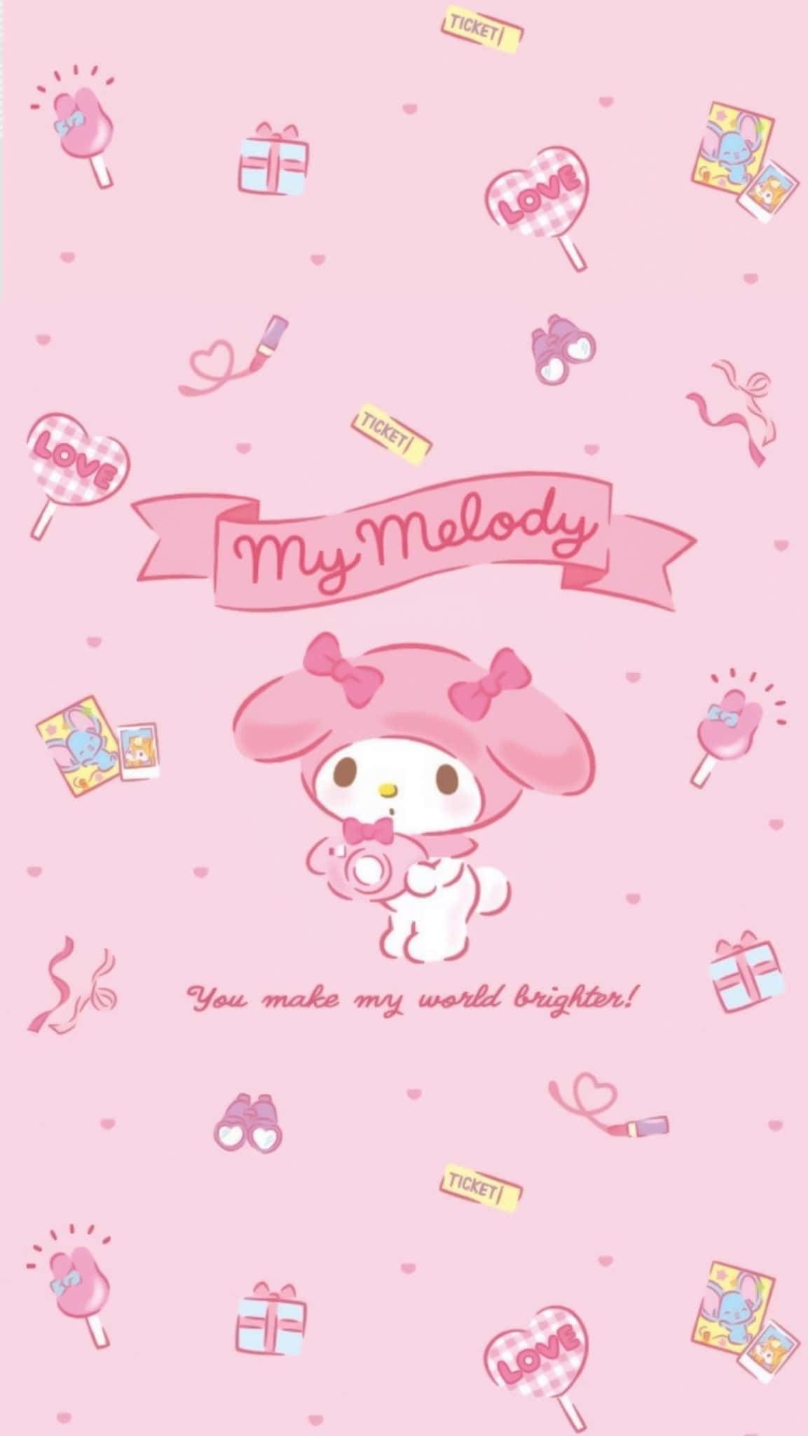 Oulike My Melody Sanrio Prentkarakter Muurpapier
