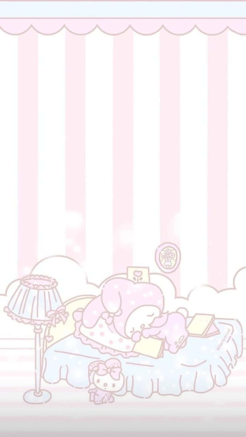 Oulike My Melody wat slaap Muurpapier