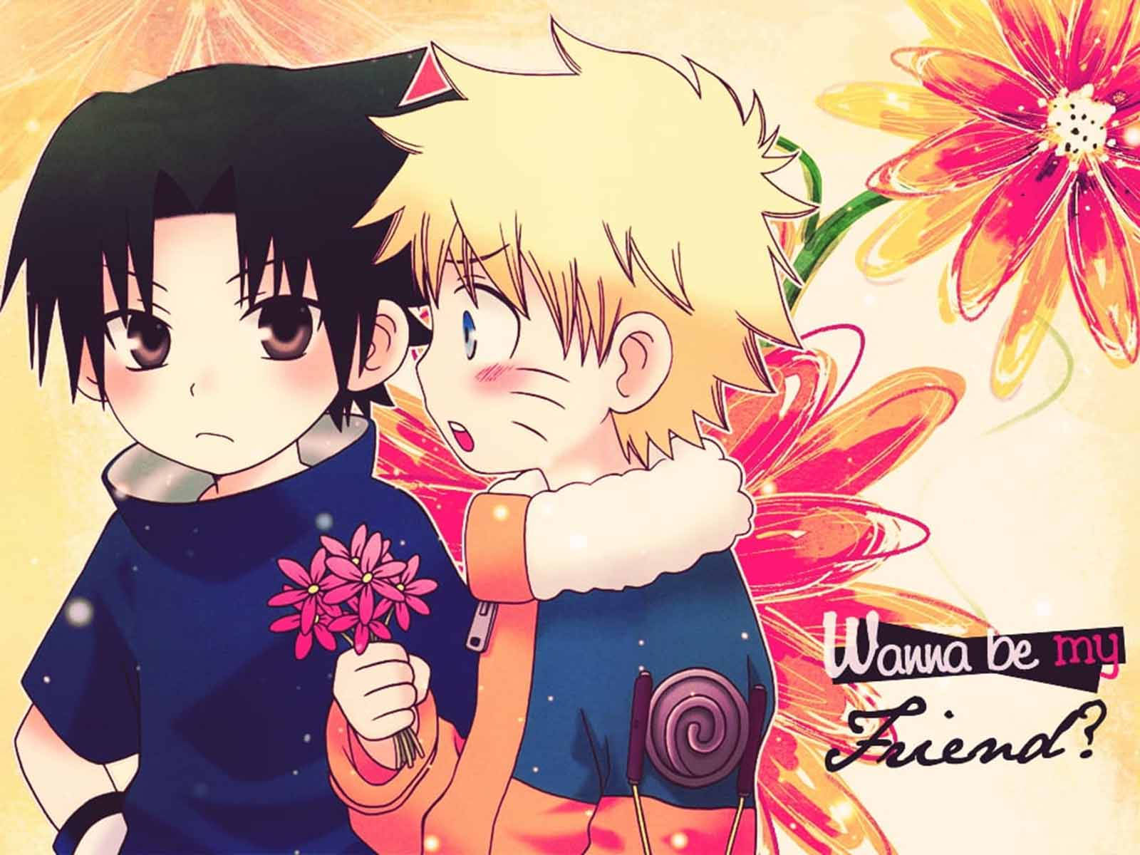 Oulike Naruto Blomkunswerk Muurpapier