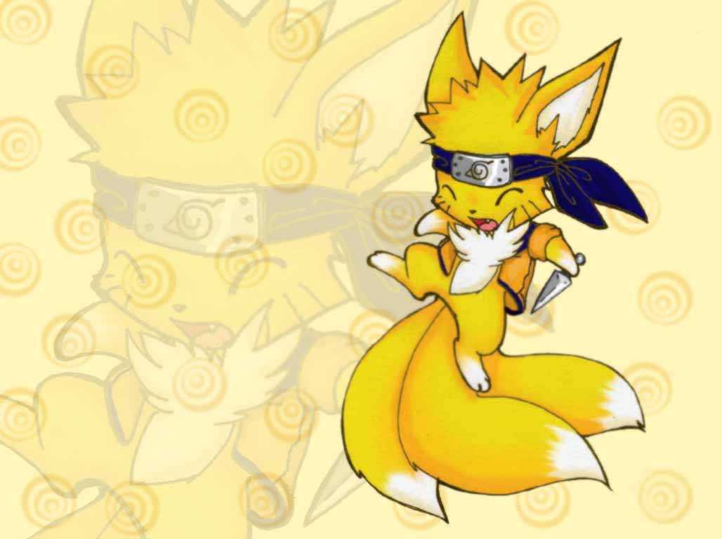 Oulike Naruto Chibi Kyuubi Muurpapier